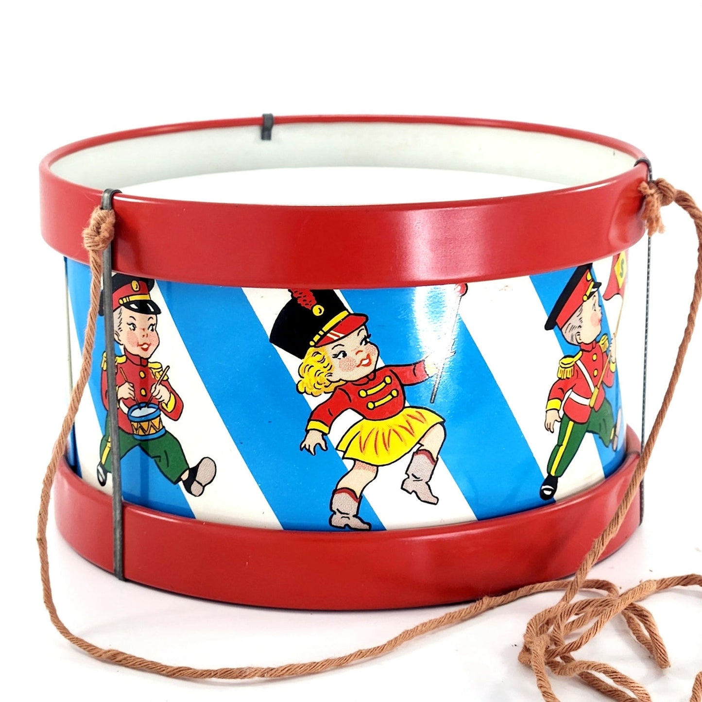 Vintage Ohio Art 6" Toy Drum 1950s Marching Band Collectible Kids Musical Toy