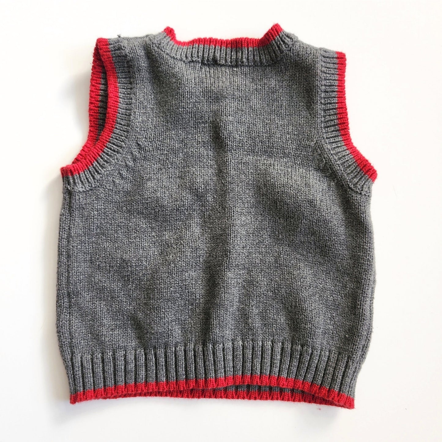 Greendog Vintage Y2K Christmas Holiday Train Embroidered Sweater Vest Sz 12 mos