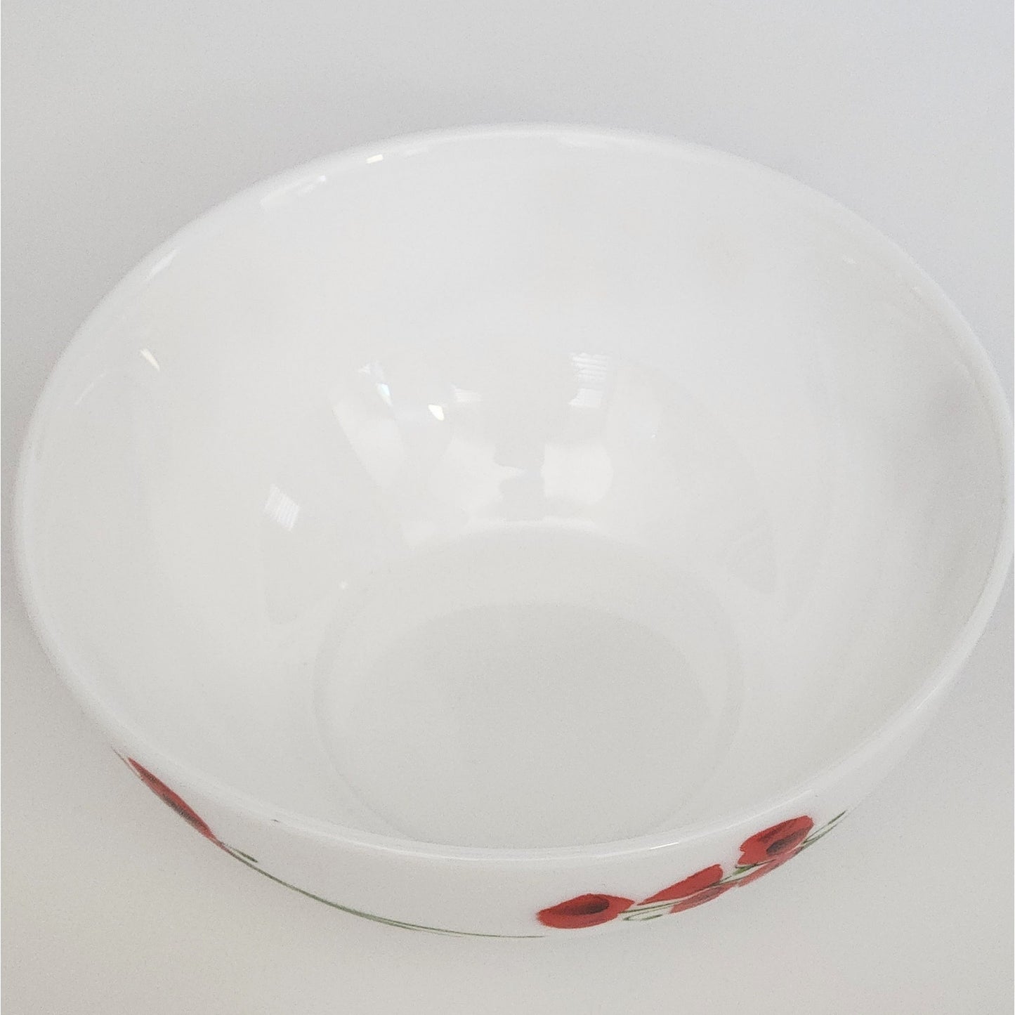 Luminarc Diwali Hypnosis Glass Small Salad Bowls Red Poppies