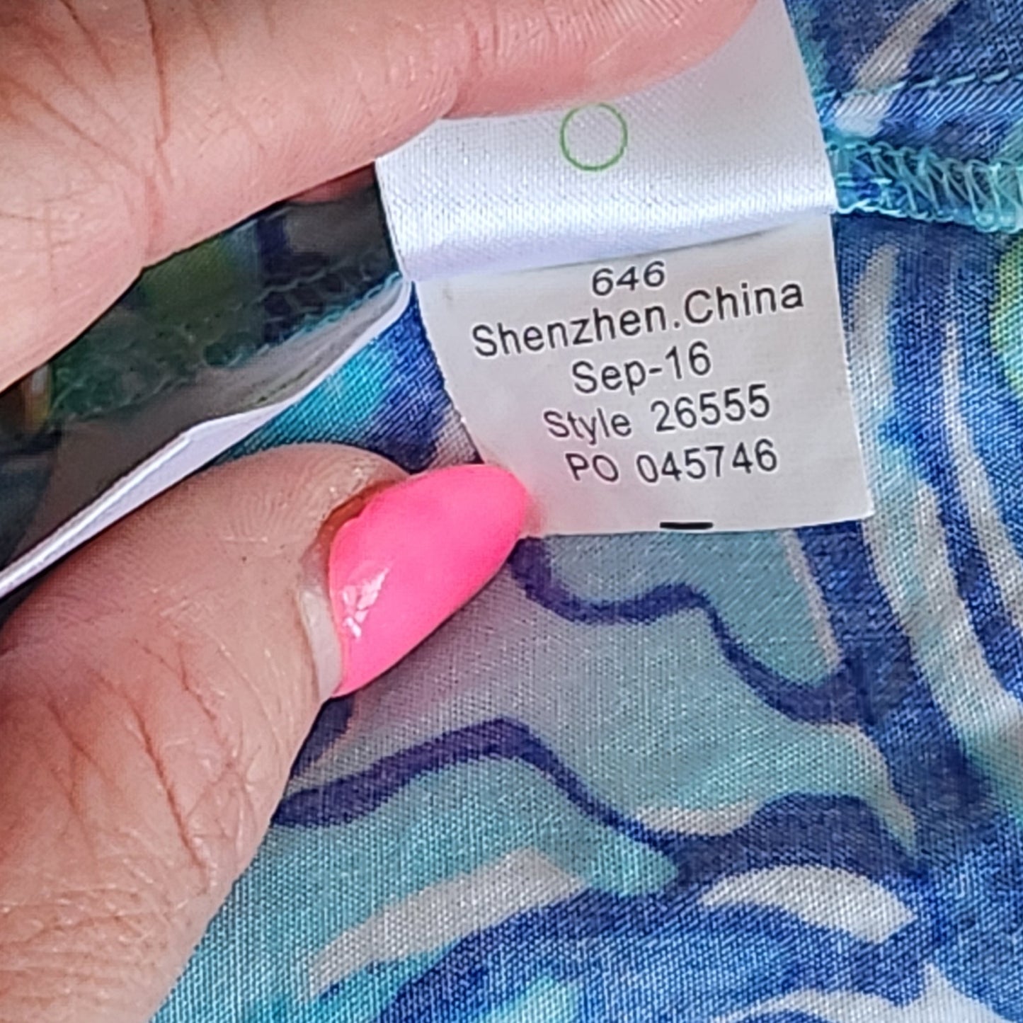 Lilly Pulitzer Women's Sonya Top β Sparkling Blue "Oh Shucks" Oyster Print Fringe Hem Size 8