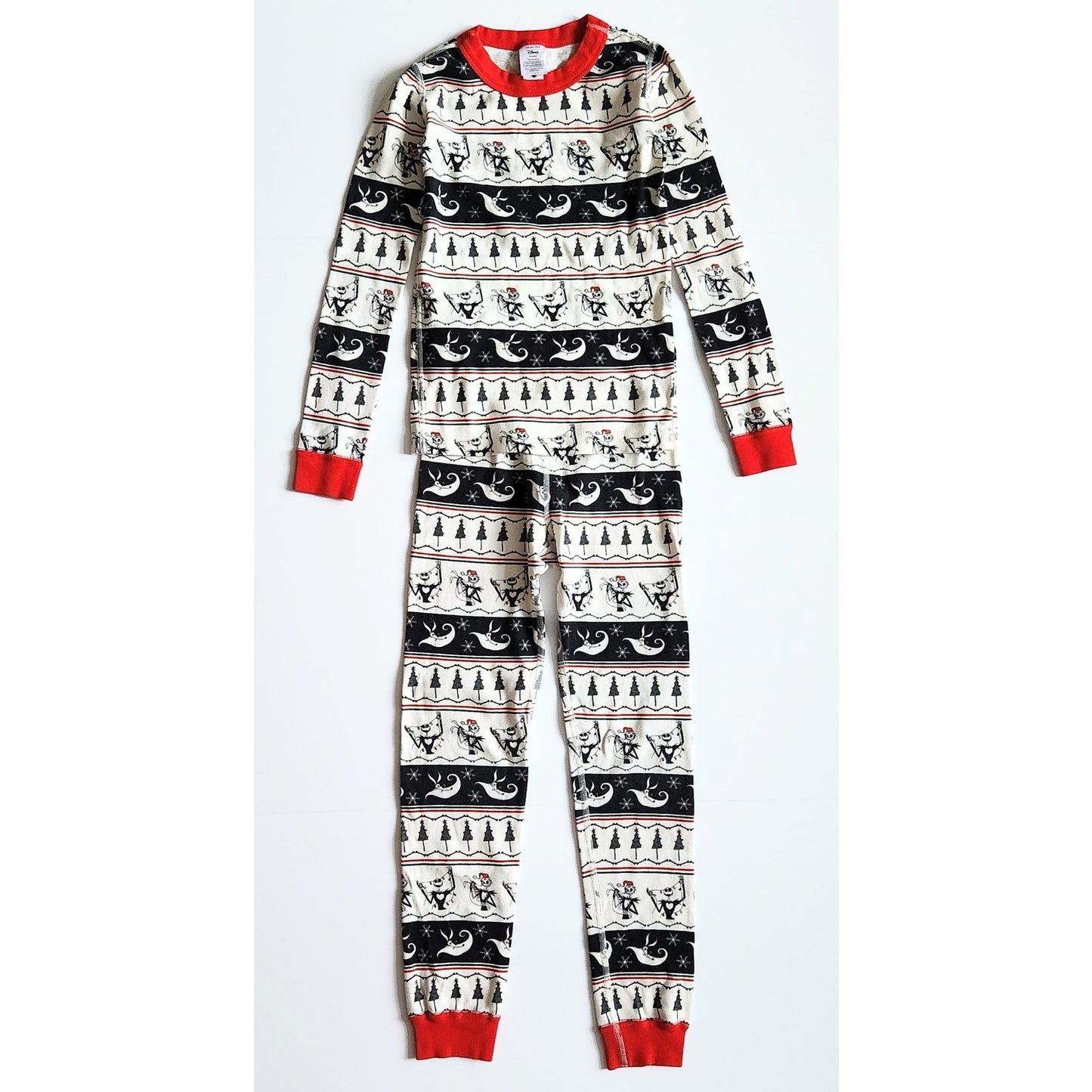 Hanna Andersson The Nightmare Before Christmas Fair Isle Long John PJs Sz 8