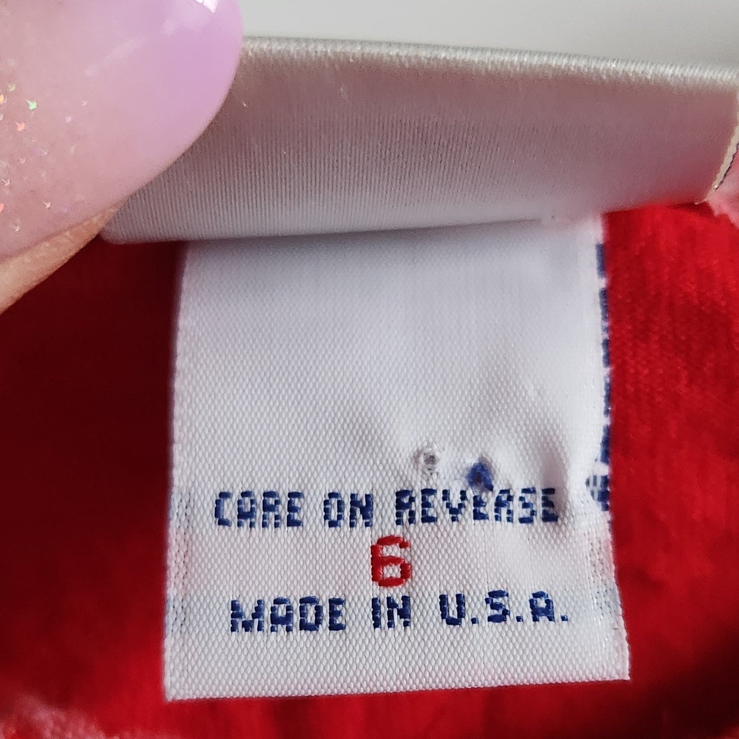 Oshkosh B'gosh Vintage 1980s Girls Red Button Top Gingham Collar Size 6
