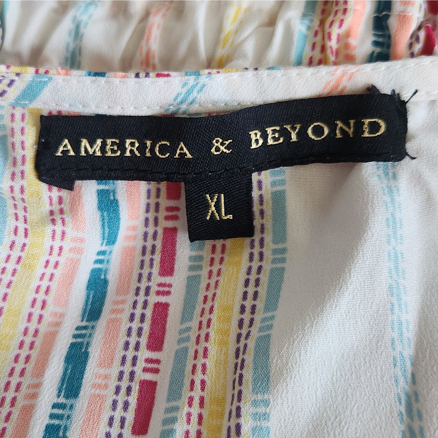 America & Beyond Women's Rainbow Sunshine Maxi Beach Cover-up Size XL