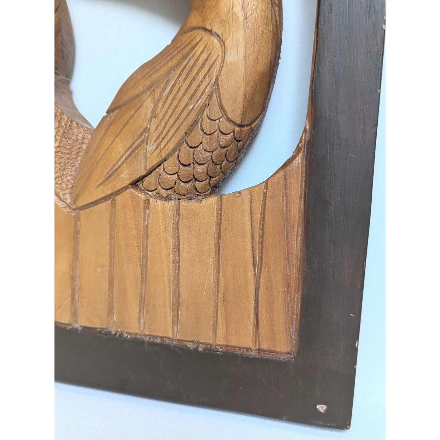 Vintage Hand Carved Wooden Toucans Wall Hanging from Costa Rica South America