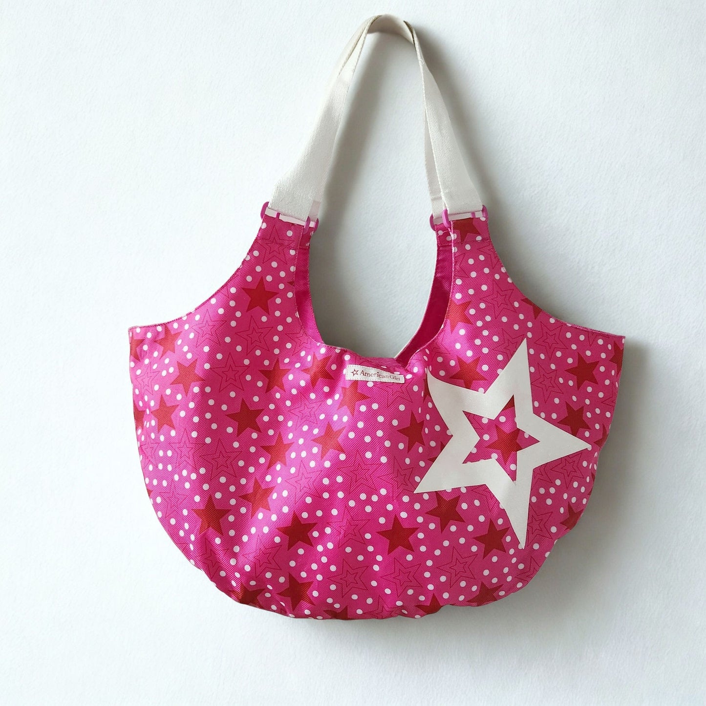 π American Girl Pink Doll Tote β Fits 2 Dolls! Pink Star Shoulder Bag π