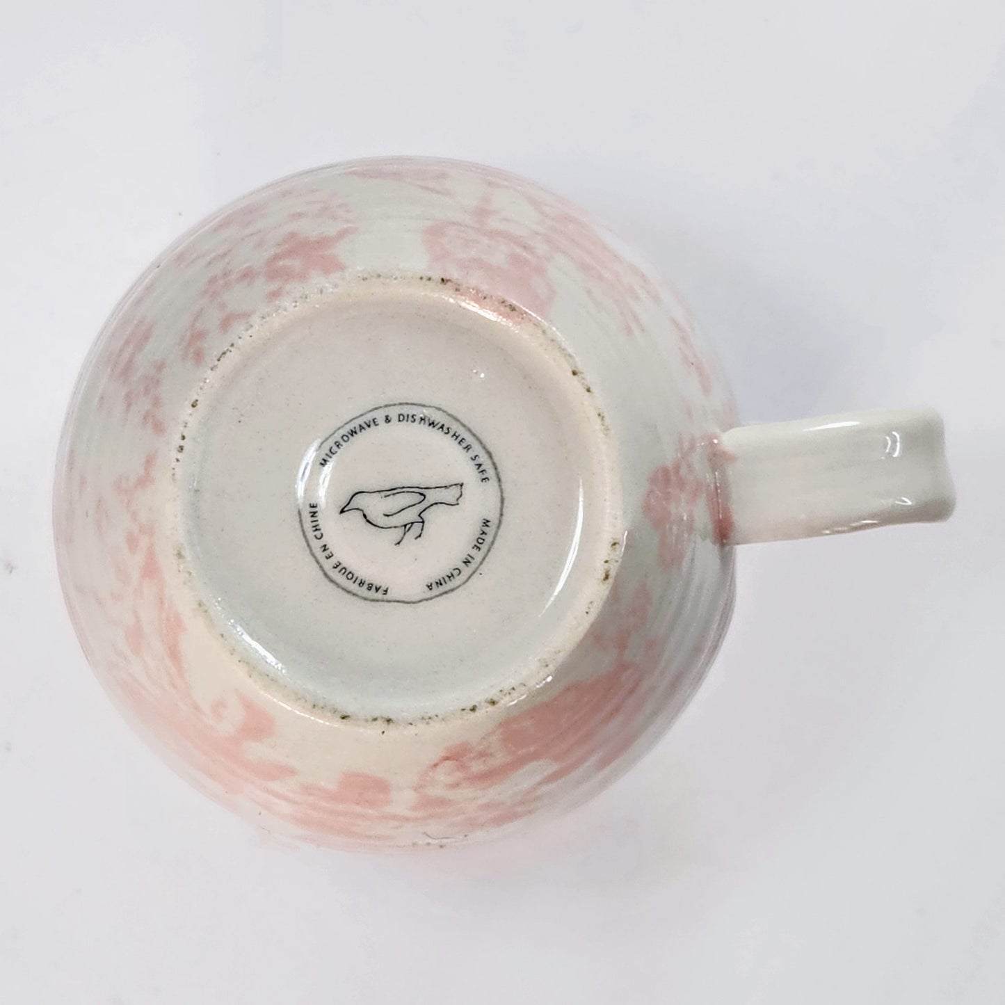 Anthropologie Homegrown Letter "a" Monogram Initial Mug Pink, Brown & White | Home