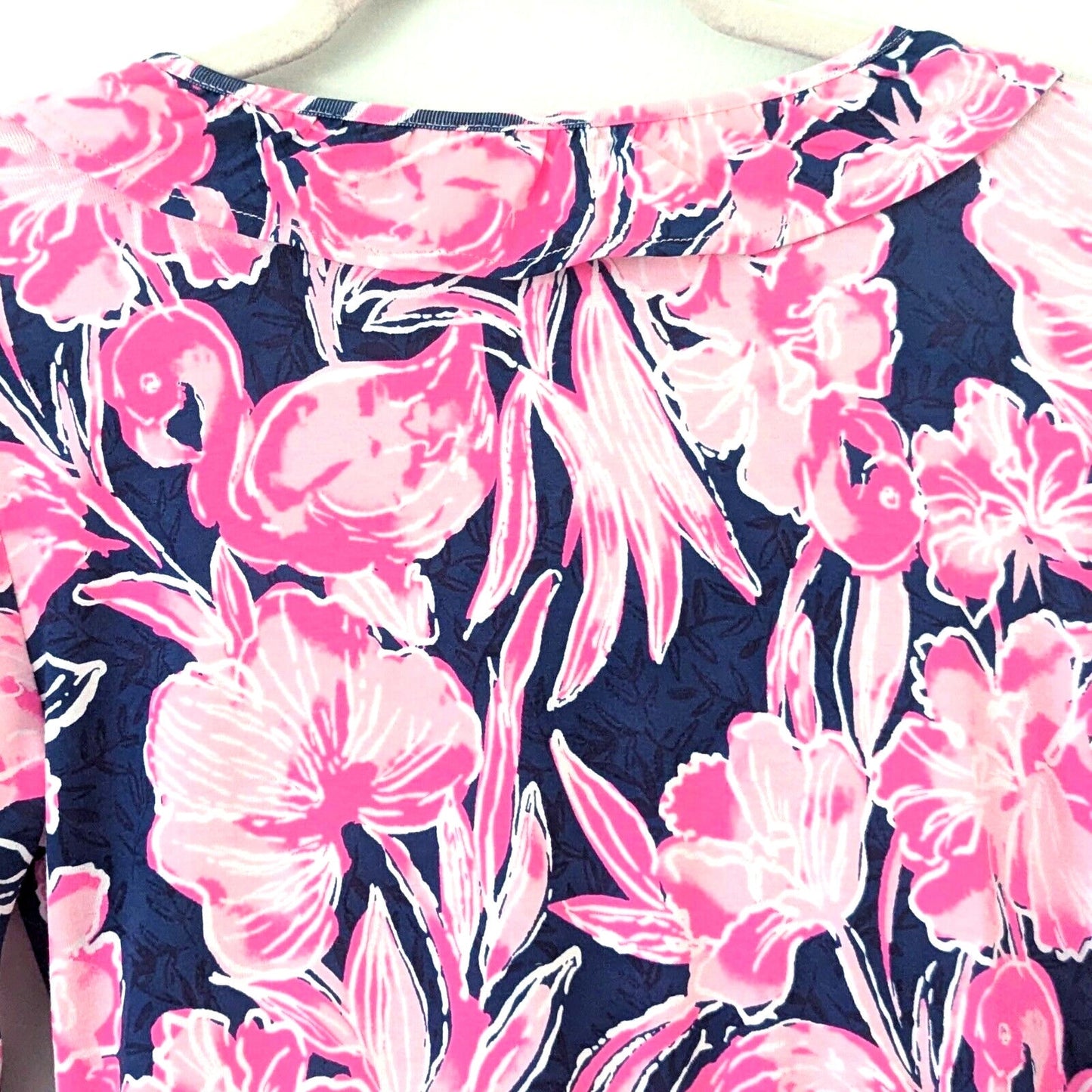 Lilly Pulitzer Jessalynne Romper in Inky Navy Flamingle Skort Dress Size XS