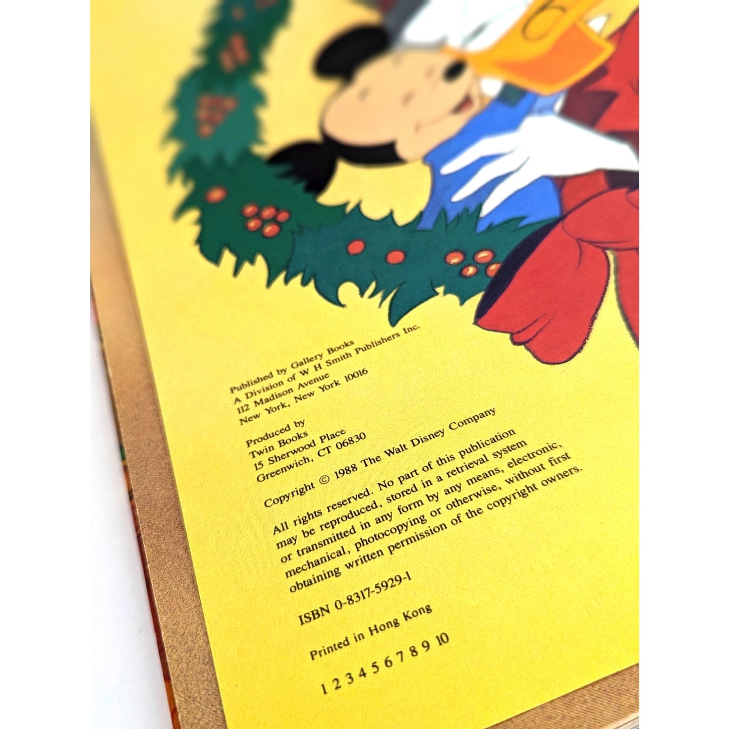 Disney Mickey's Christmas Carol Hardcover Children's Holiday Book Vintage 1988