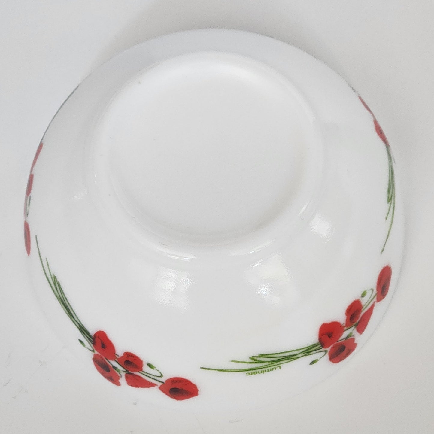 Luminarc Diwali Hypnosis Glass Small Salad Bowls Red Poppies