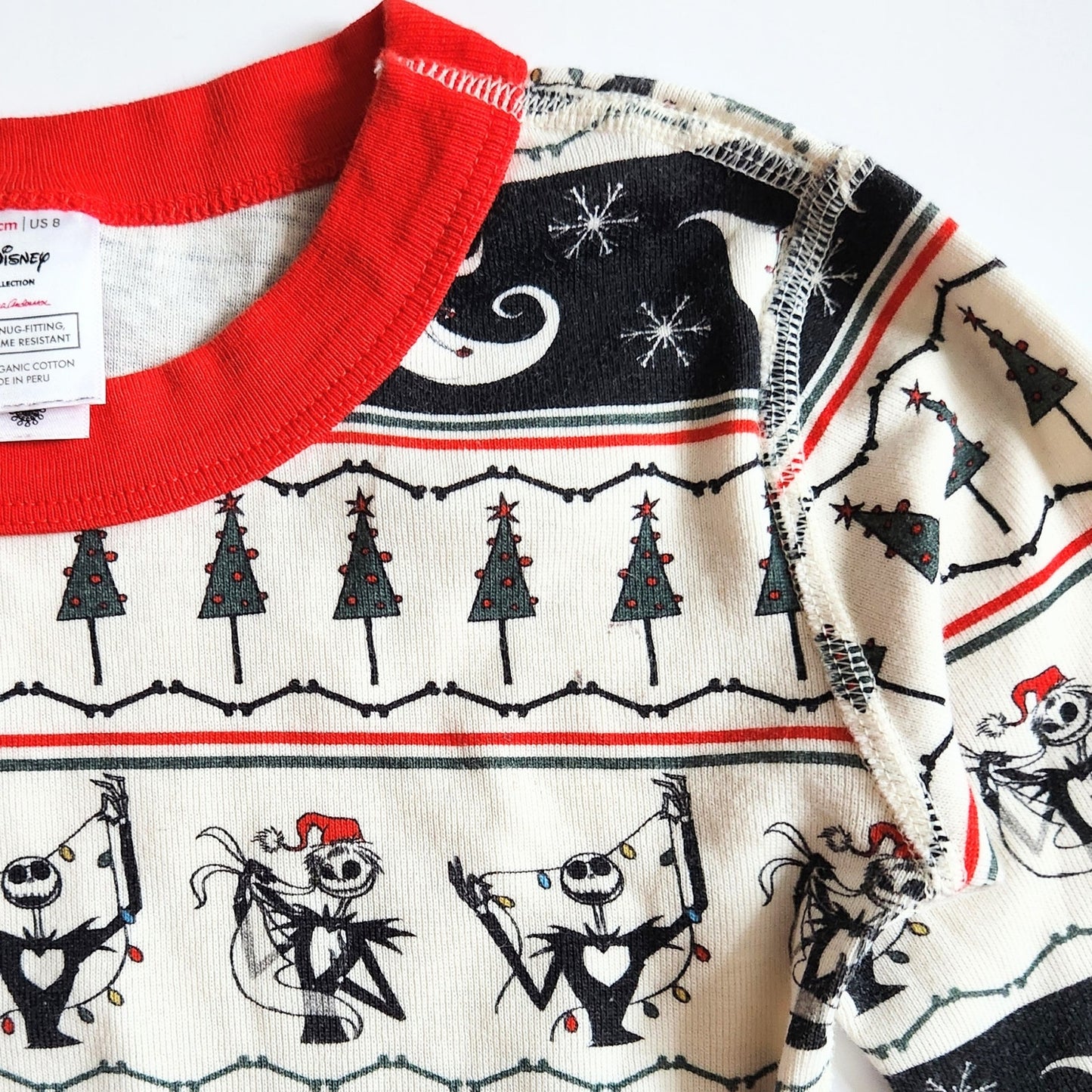 Hanna Andersson The Nightmare Before Christmas Fair Isle Long John PJs Sz 8