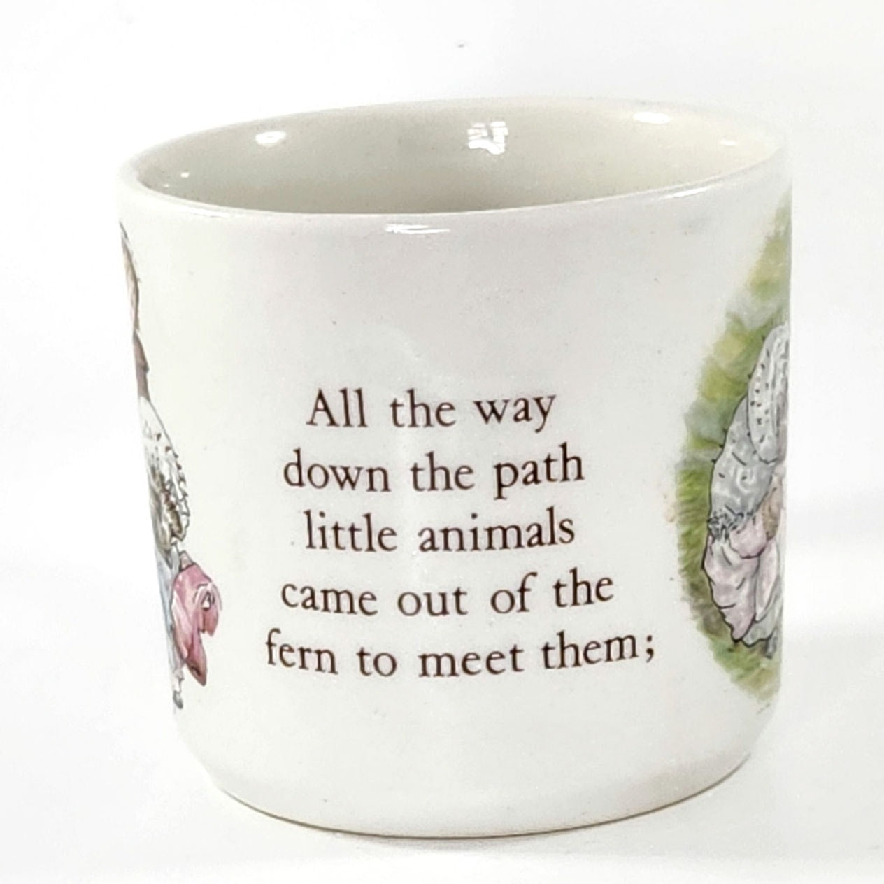 Vintage 1990s Wedgwood Beatrix Potter Peter Rabbit Plate & Mrs. Tiggy-Winkle Mug