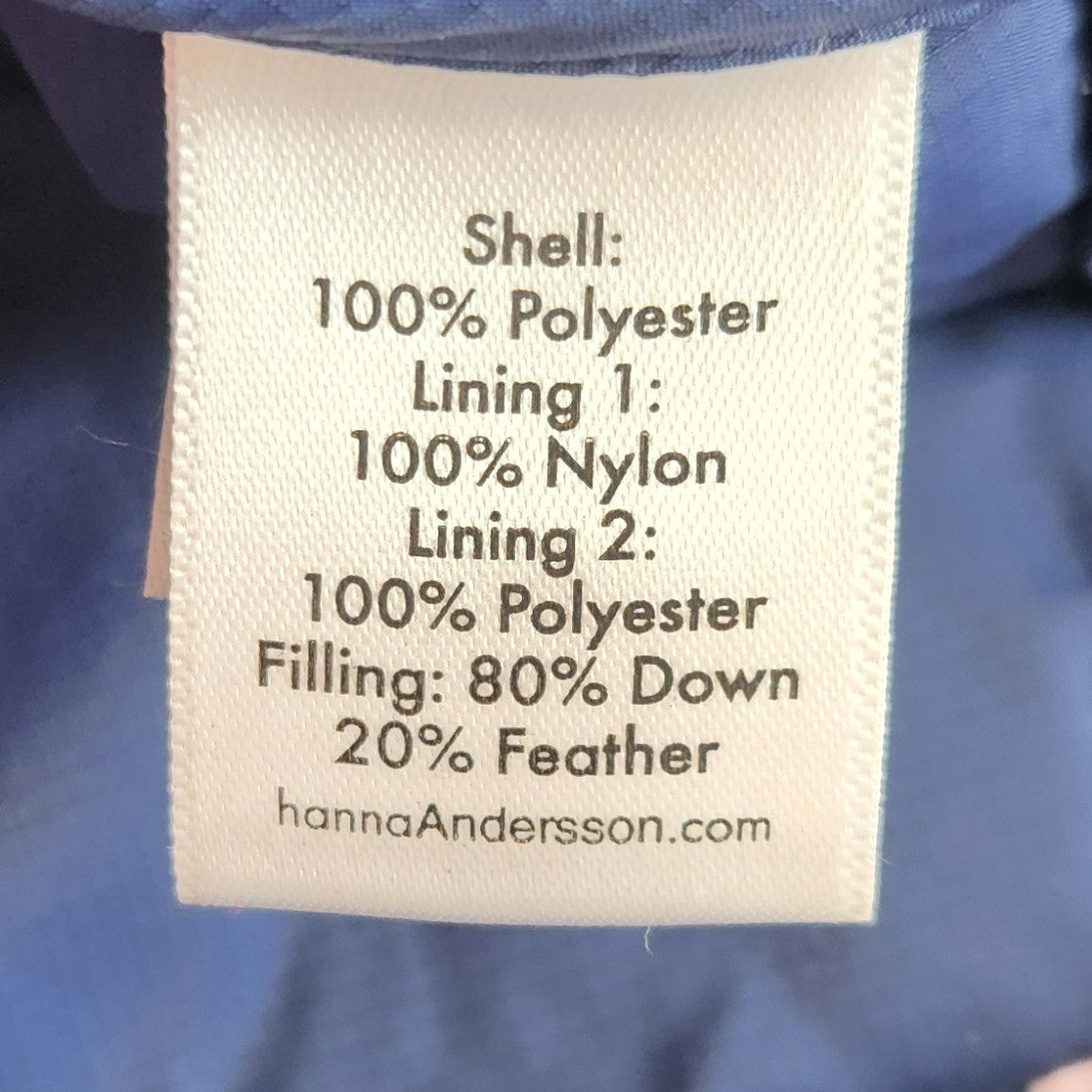 Hanna Andersson Superlight Down Vest Navy Multi Floral Size 5 | 110 cm