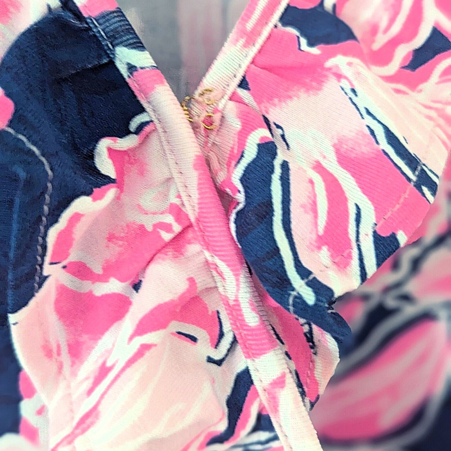 Lilly Pulitzer Jessalynne Romper in Inky Navy Flamingle Skort Dress Size XS