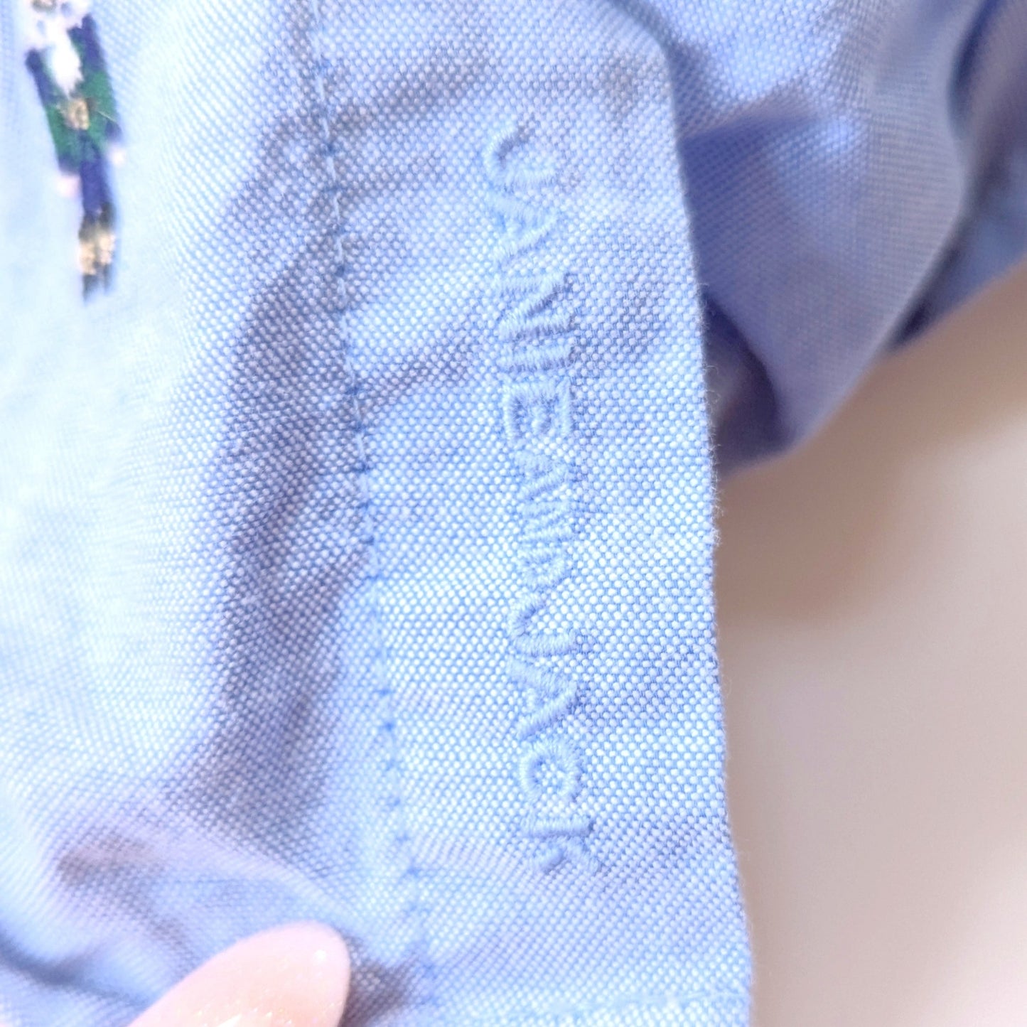 Janie and Jack Embroidered Oxford Shirt Nutcracker Blue Button-down Sz 18-24 mos
