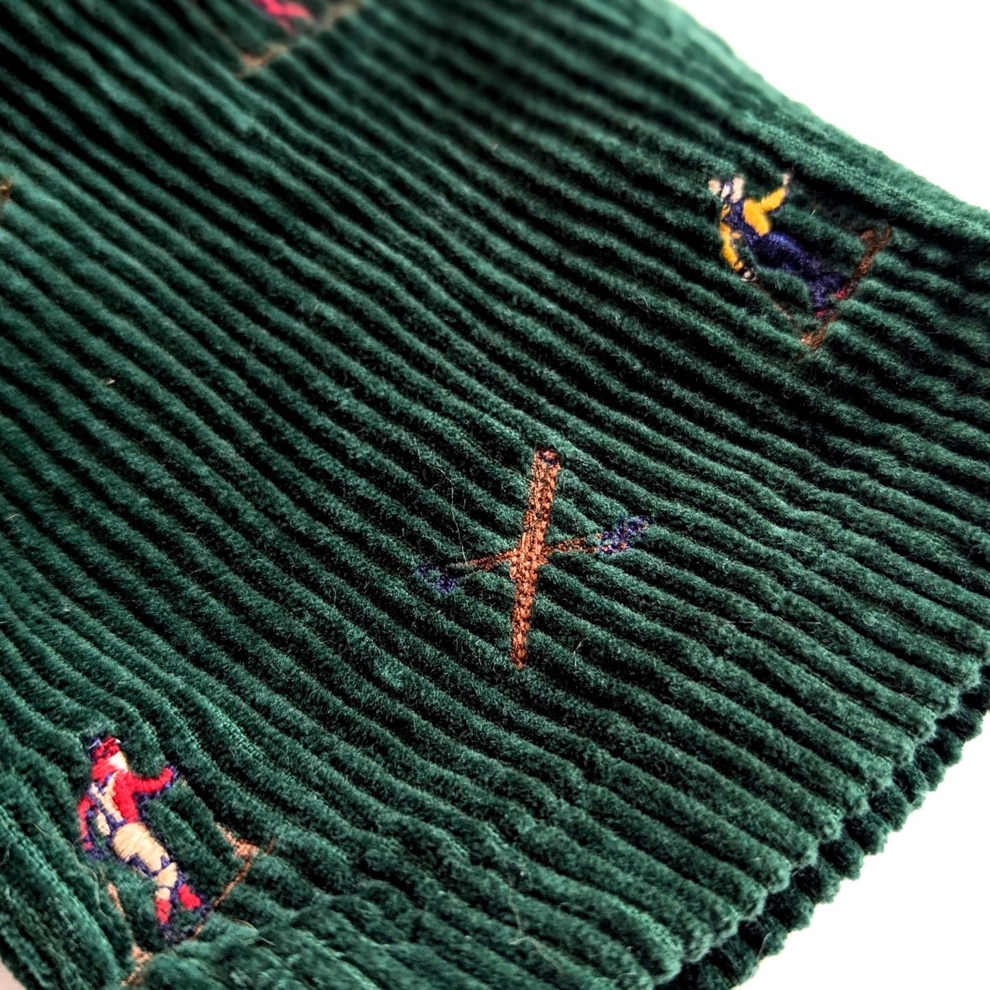 Ralph Lauren Infant Skier Embroidered Green Belted Corduroy Pants | Size 6 Months