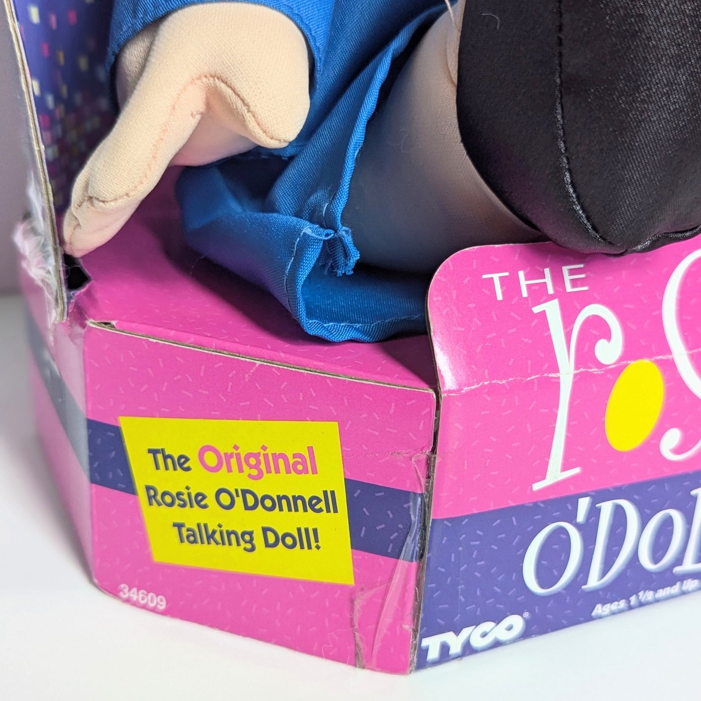 Vintage Rosie O’Donnell Talking Doll – 1990s Tyco Plush – Works! NIB Toys R Us Box – Kids Pop Culture Collectible