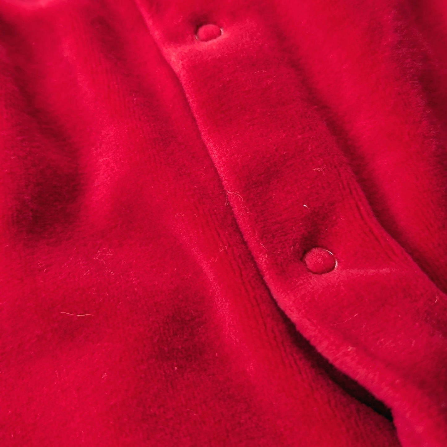 Little Me Vintage 1990s Red Velour "My First Christmas" Footie Outfit Sz 6 mos