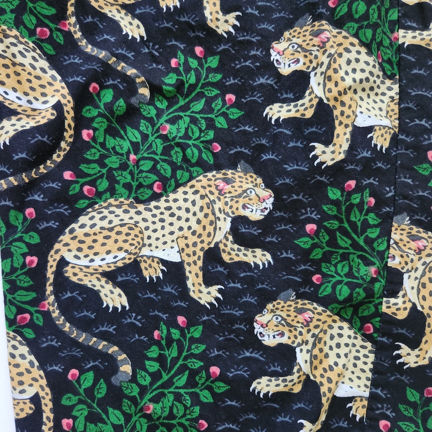 Printfresh Women's Cropped PJ Pajama Pants Organic Cotton Bagheera Print Size XL