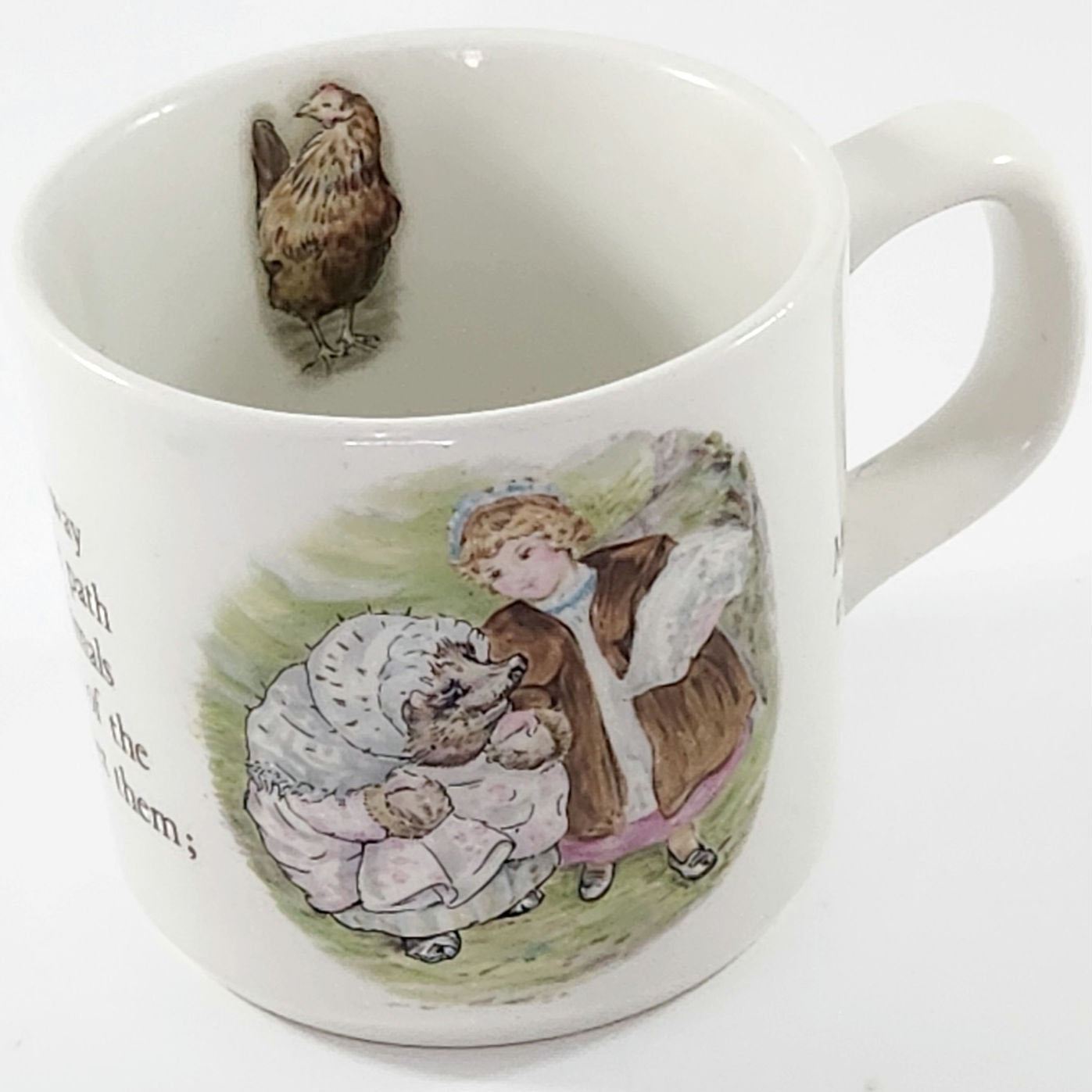 Vintage 1990s Wedgwood Beatrix Potter Peter Rabbit Plate & Mrs. Tiggy-Winkle Mug