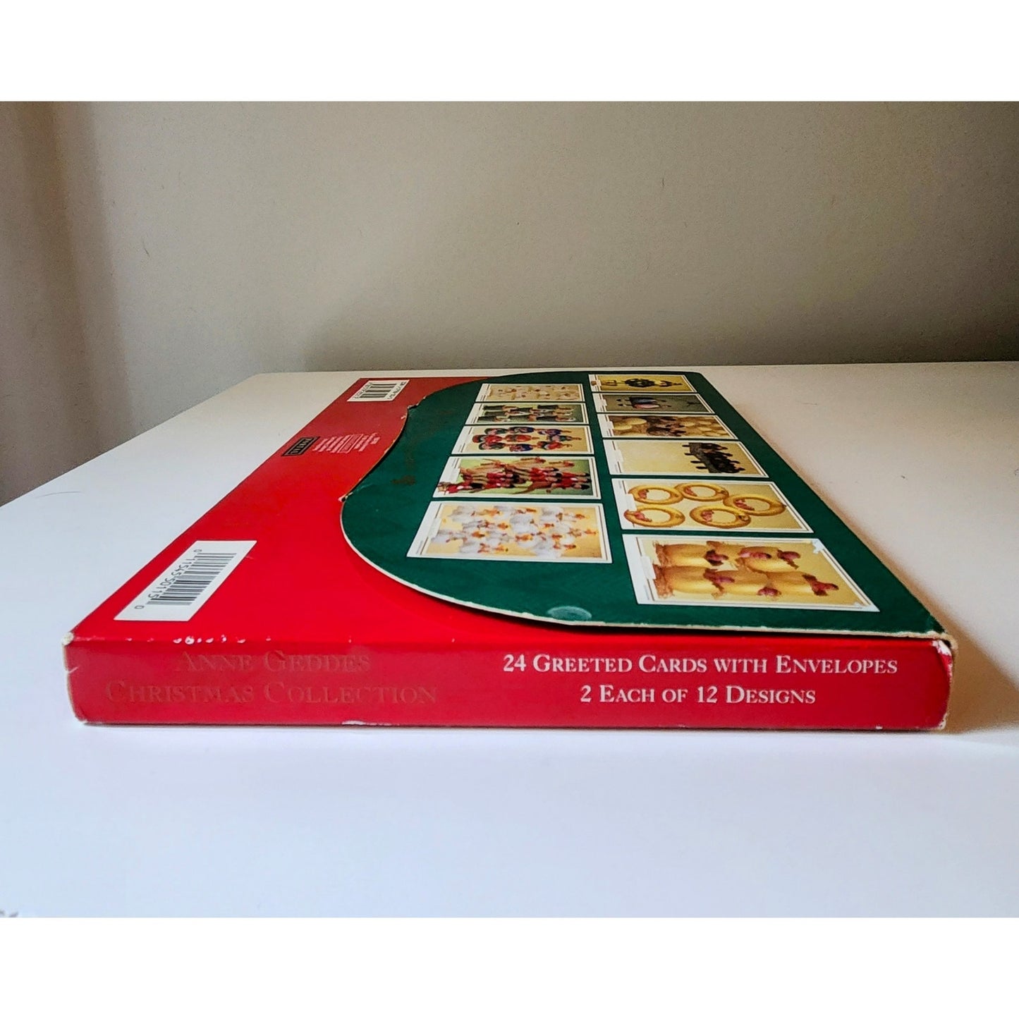 Anne Geddes Christmas Card Set – Vintage 1990s Greeting Cards Boxed Set – 24 Unused Cards w/ Envelopes – “Twelve Days of Christmas”