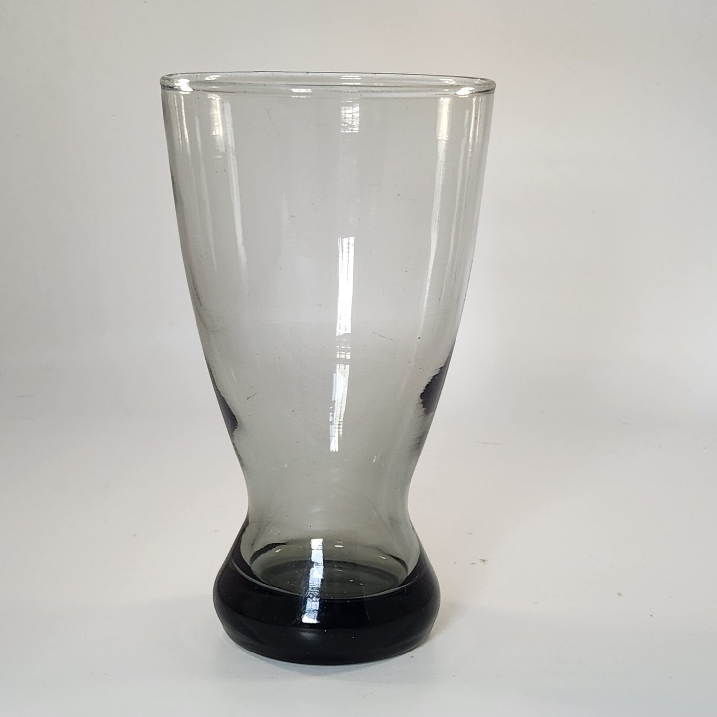 Vintage MCM Libbey Stax Smoky Gray Barware 12 oz Pilsner Beer Glass