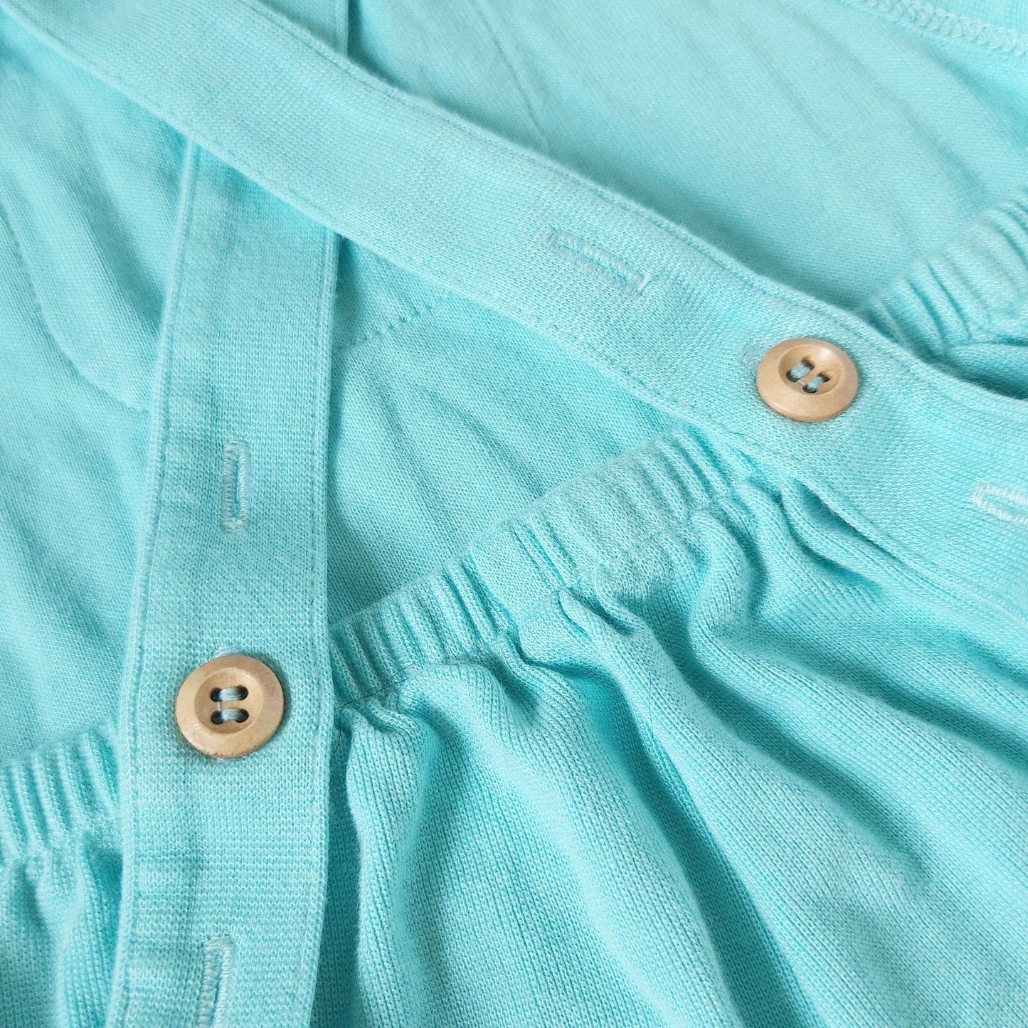 Kyte Baby Bamboo Jersey Adjustable Overall Romper Pants in Turquoise Size 3T