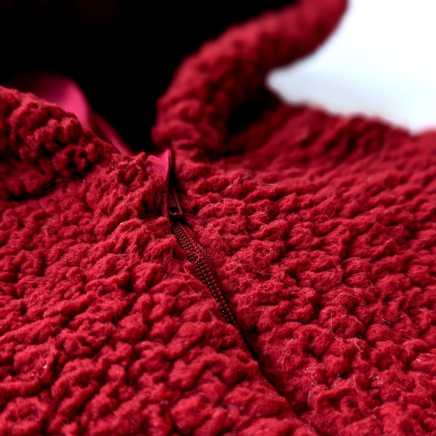 7 For All Mankind Infant Baby Faux Shearling Hooded Cranberry Coverall Sz 3 Mos