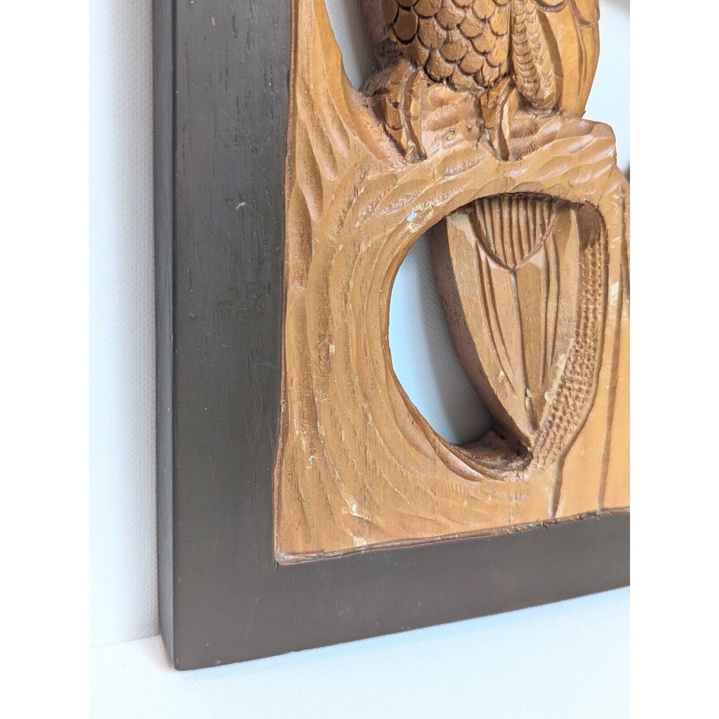 Vintage Hand Carved Wooden Toucans Wall Hanging from Costa Rica South America