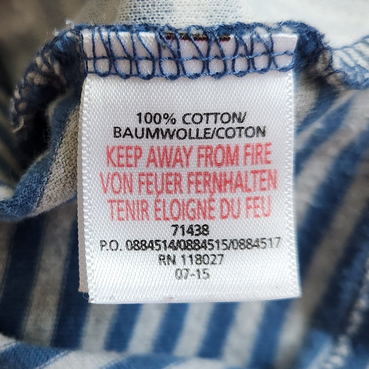 Baby Boden Infant Blue Striped Sheep in Scarf Long Sleeve Tee Size 6-12 Months
