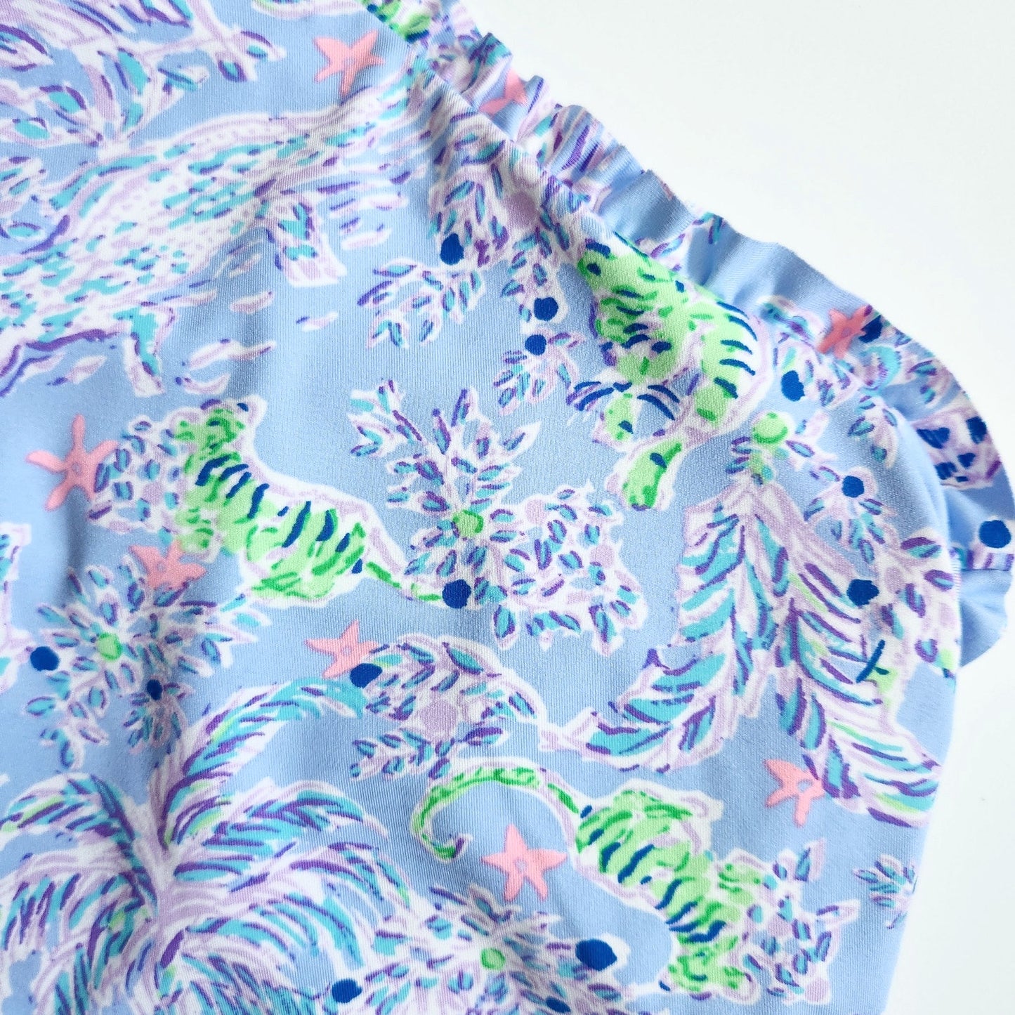 Lilly Pulitzer Luxletic Letitia Bra Tank in Blue Peri The Turtle Package Size M