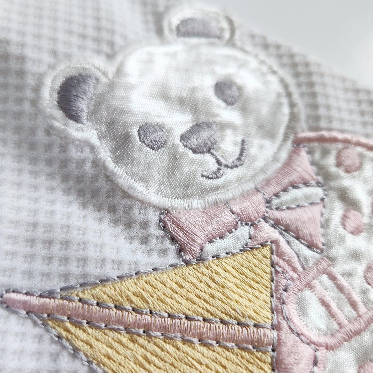 Little Bitty Vintage 1980s Baby Girls White Bear & Sailboat Dress Size 18 Months