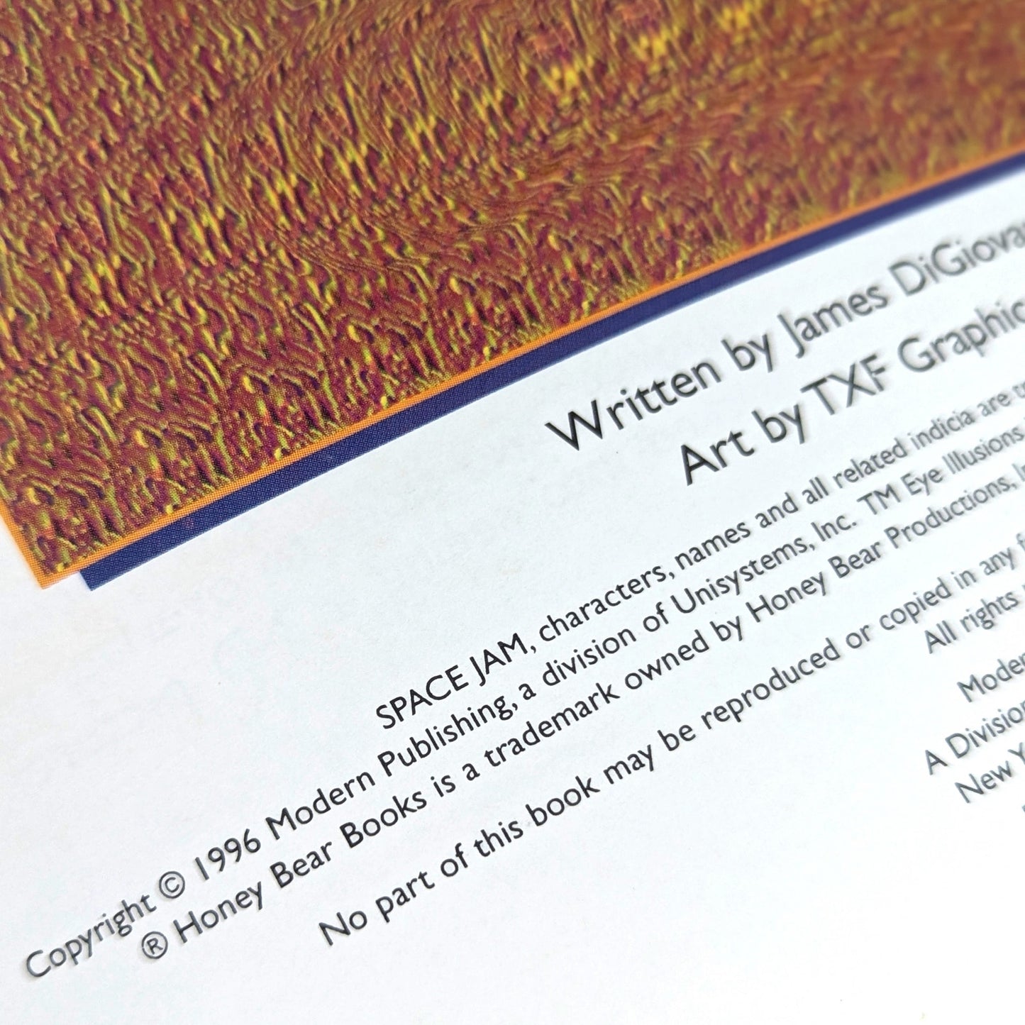Warner Bros Vintage 1996 Space Jam Magic Eye Illusion Looney Tunes Book