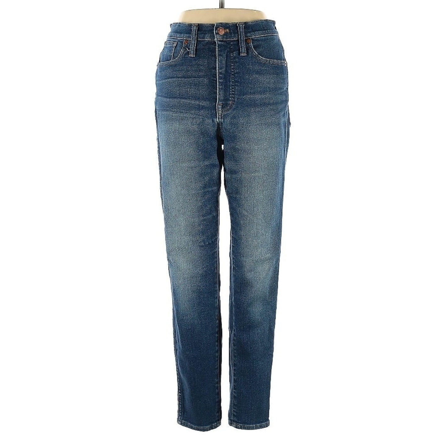Madewell 10” High-Rise Skinny Jeans | Roz Wash Dark Denim Blue | Size 29