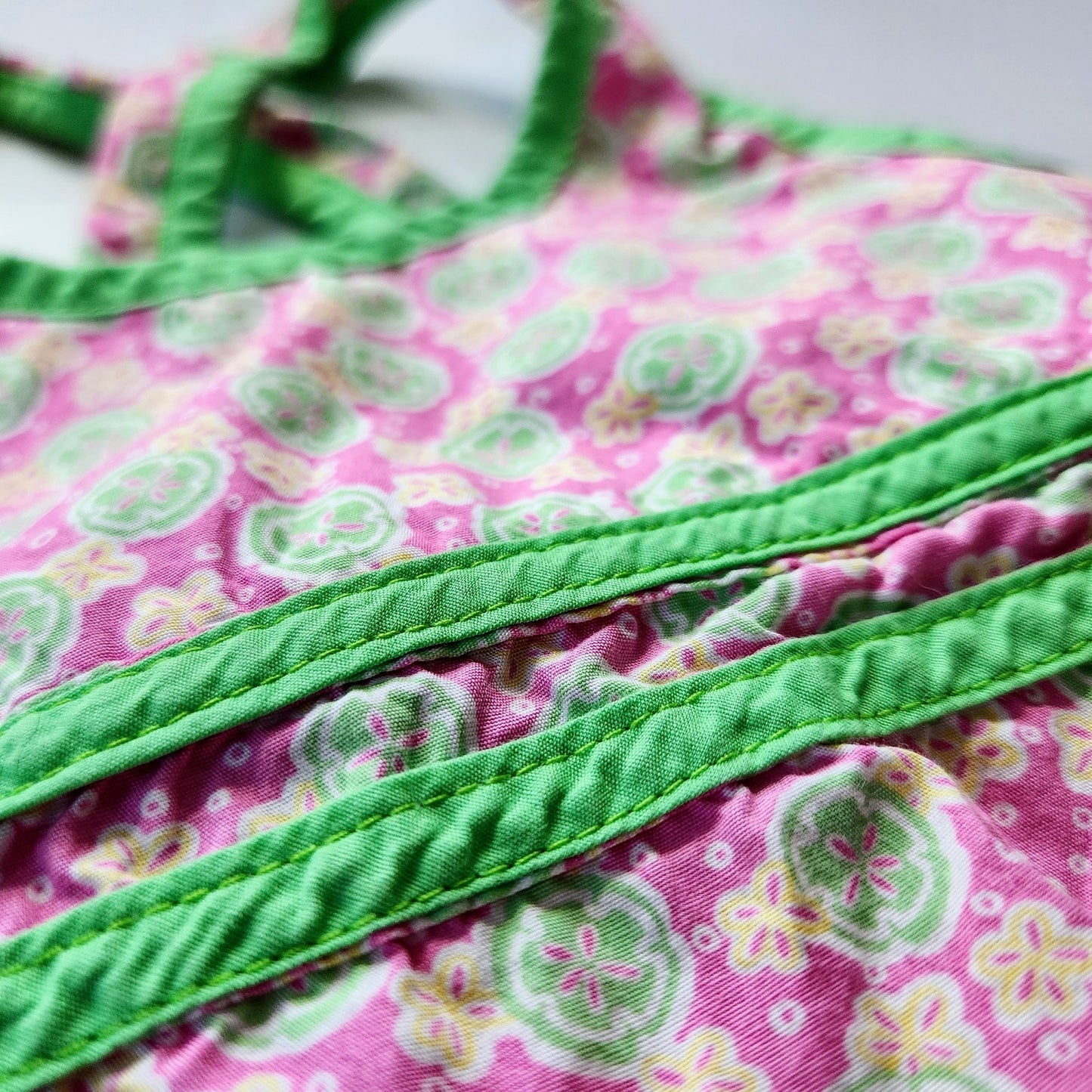 Lilly Pulitzer Vintage 90s Girls Pink & Green Sandollar Sleeveless Dress Size 5