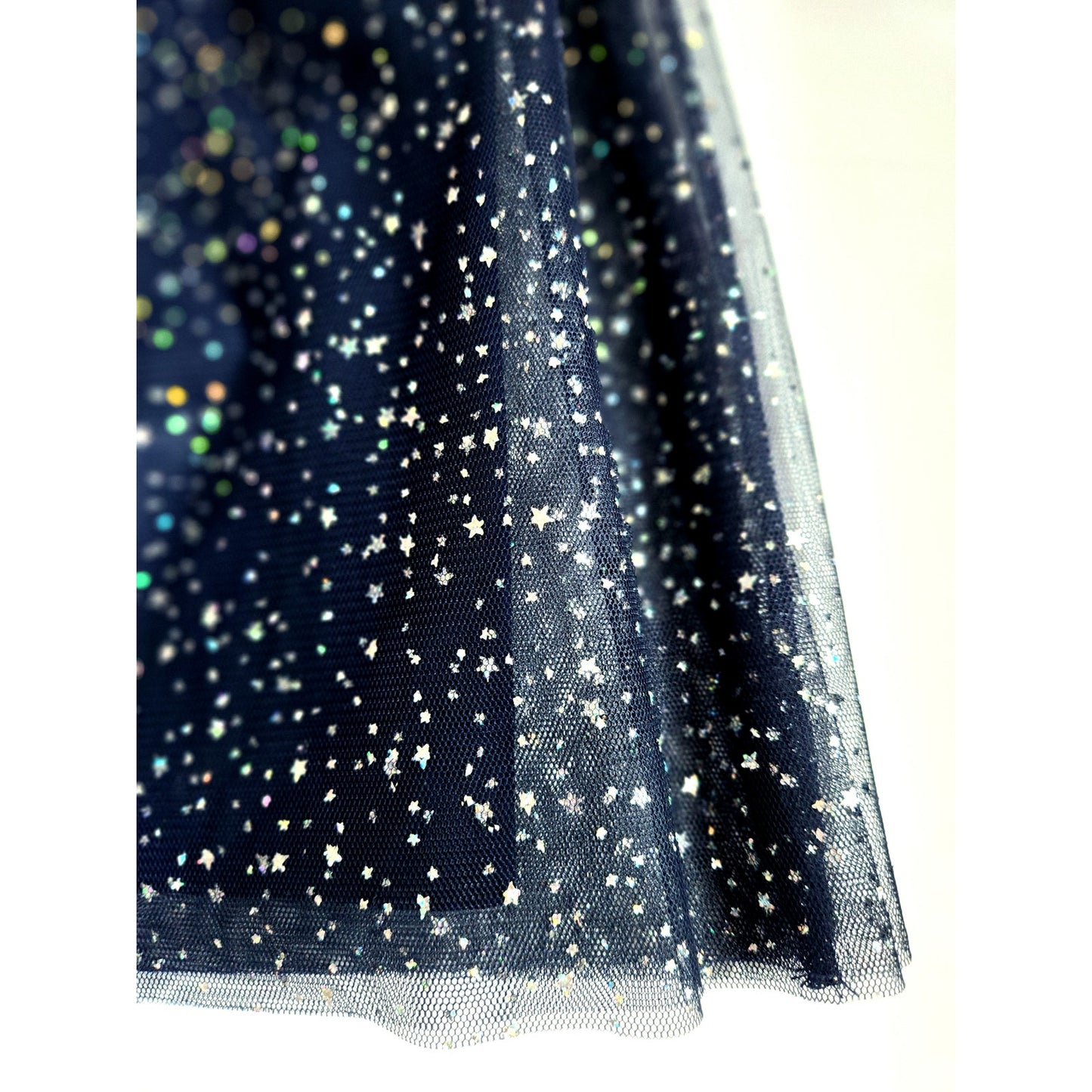 J.Crew Crewcuts Girls' Tulle Long Sleeved Sparkle Velvet Dress Navy Blue Sz XL