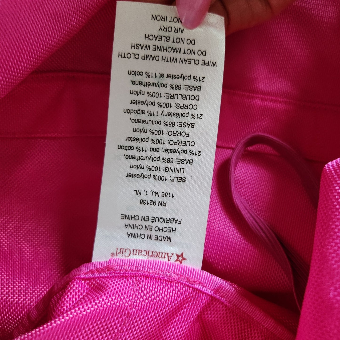 π American Girl Pink Doll Tote β Fits 2 Dolls! Pink Star Shoulder Bag π