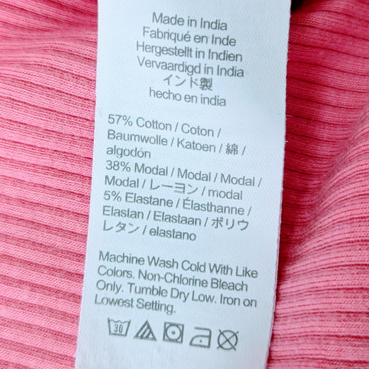 J.Crew Pointelle Pink Long Puffed Sleeve T-shirt Women Size M Cotton Modal Blend
