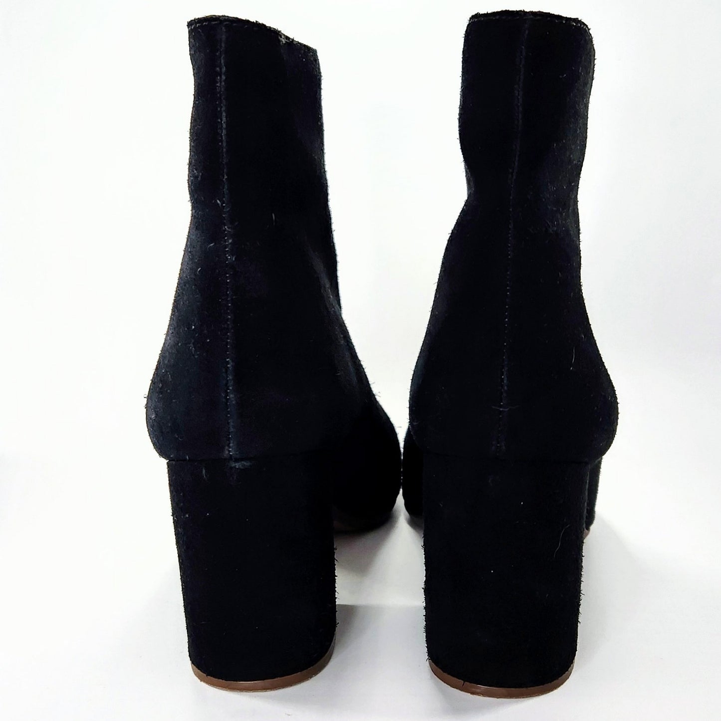 Madewell The Amalia Zip Ankle Boot in Suede True Black – Women's Size 10