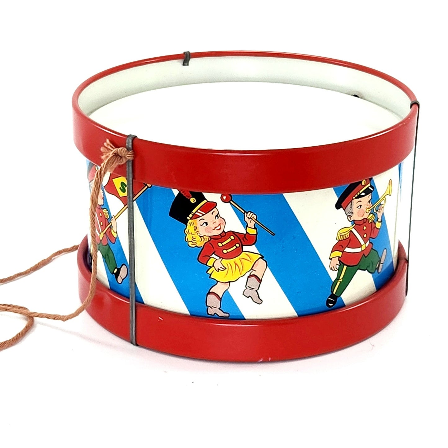 Vintage Ohio Art 6" Toy Drum 1950s Marching Band Collectible Kids Musical Toy