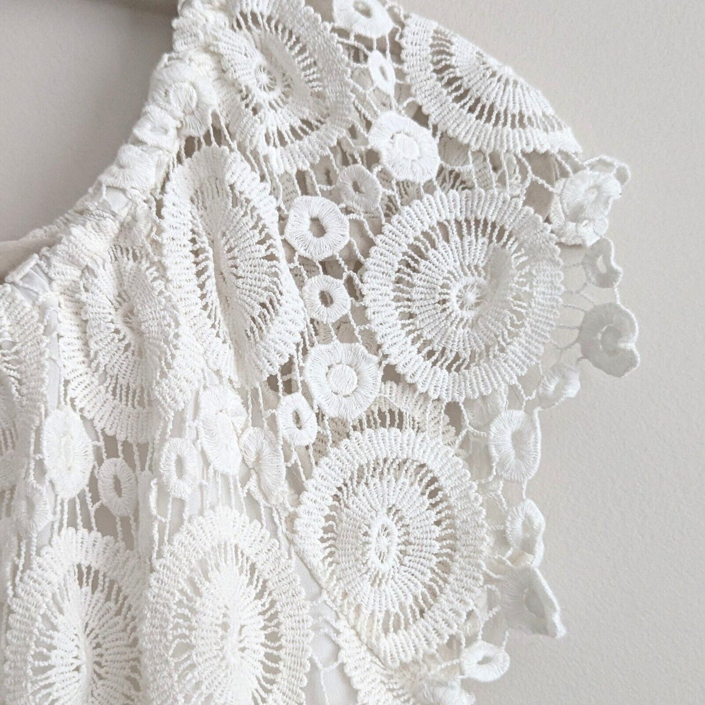 Southern Tide Isabel Grace Off Shoulder White Eyelet Lace Shift Dress Women’s Small Summer Bridal Boho Chic