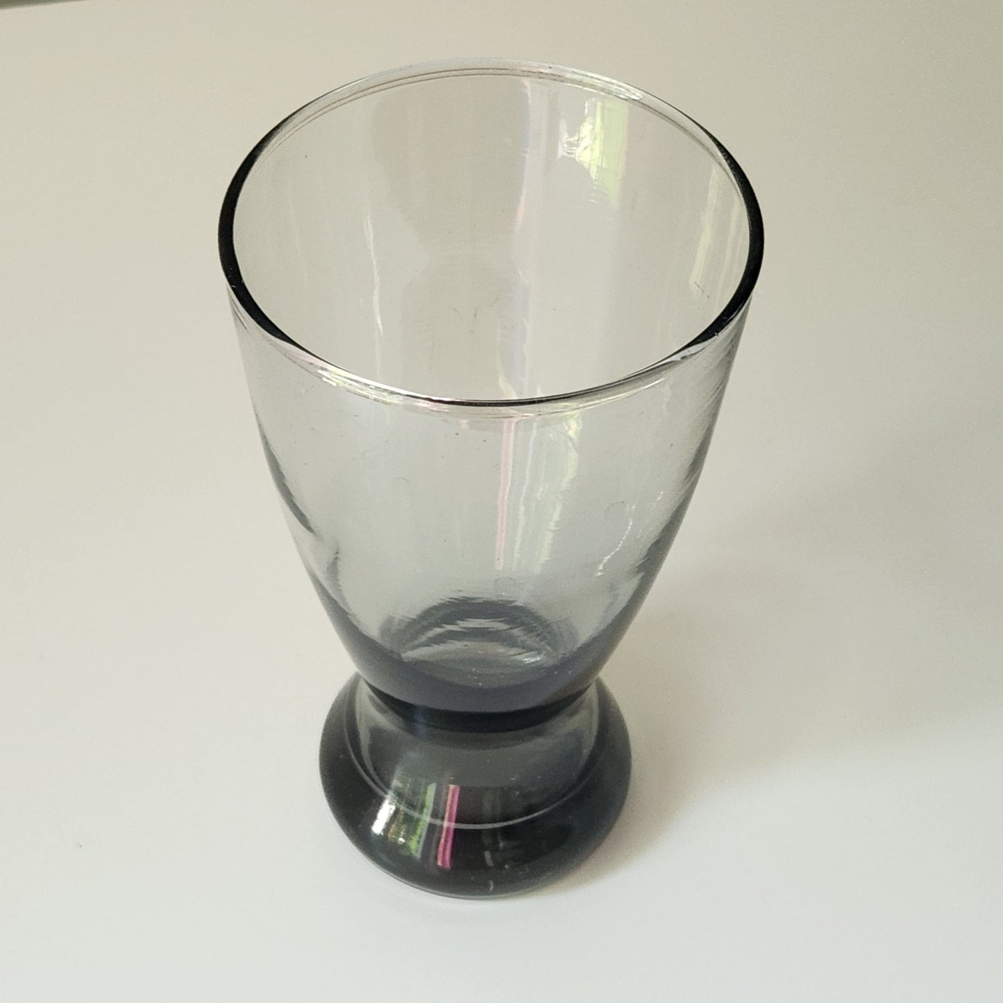 Vintage MCM Libbey Stax Smoky Gray Barware 12 oz Pilsner Beer Glass