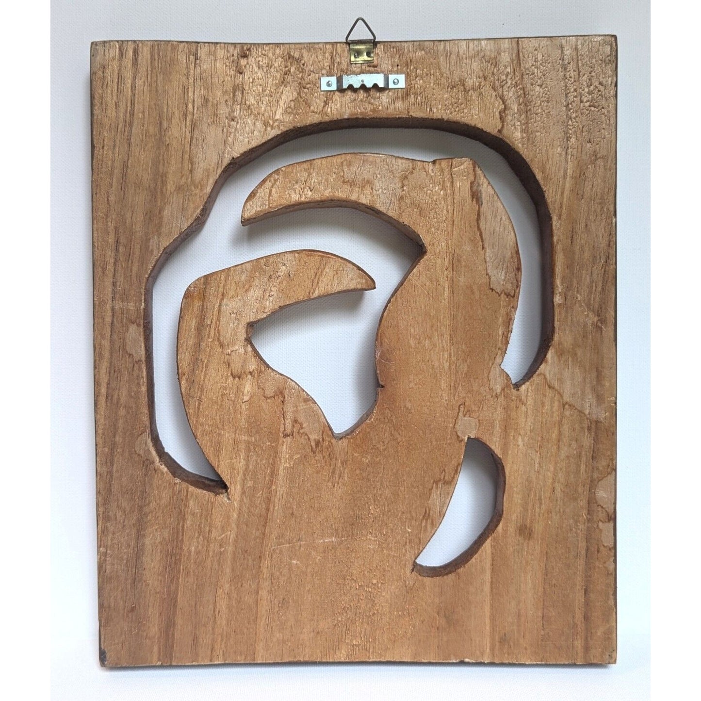 Vintage Hand Carved Wooden Toucans Wall Hanging from Costa Rica South America