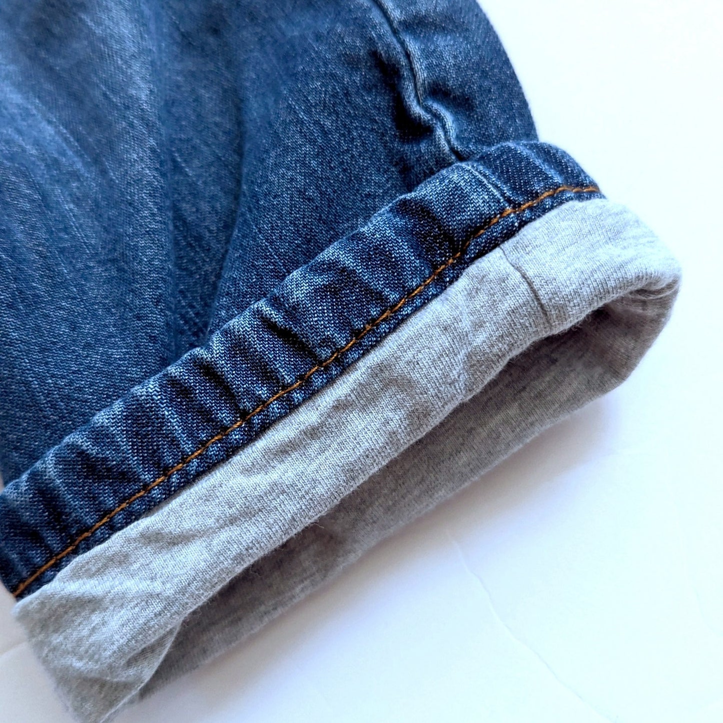 Vintage Y2K Baby Boden Blue Denim Jeans Pants Red Elastic Waistband Lined VGUC