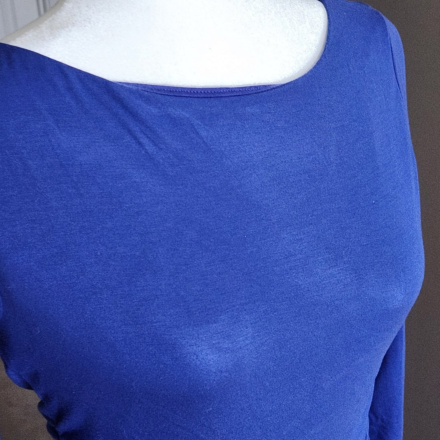 Boden Women's Blue Knee Length 3/4 Sleeve Jersey Stretch Dress Size 6