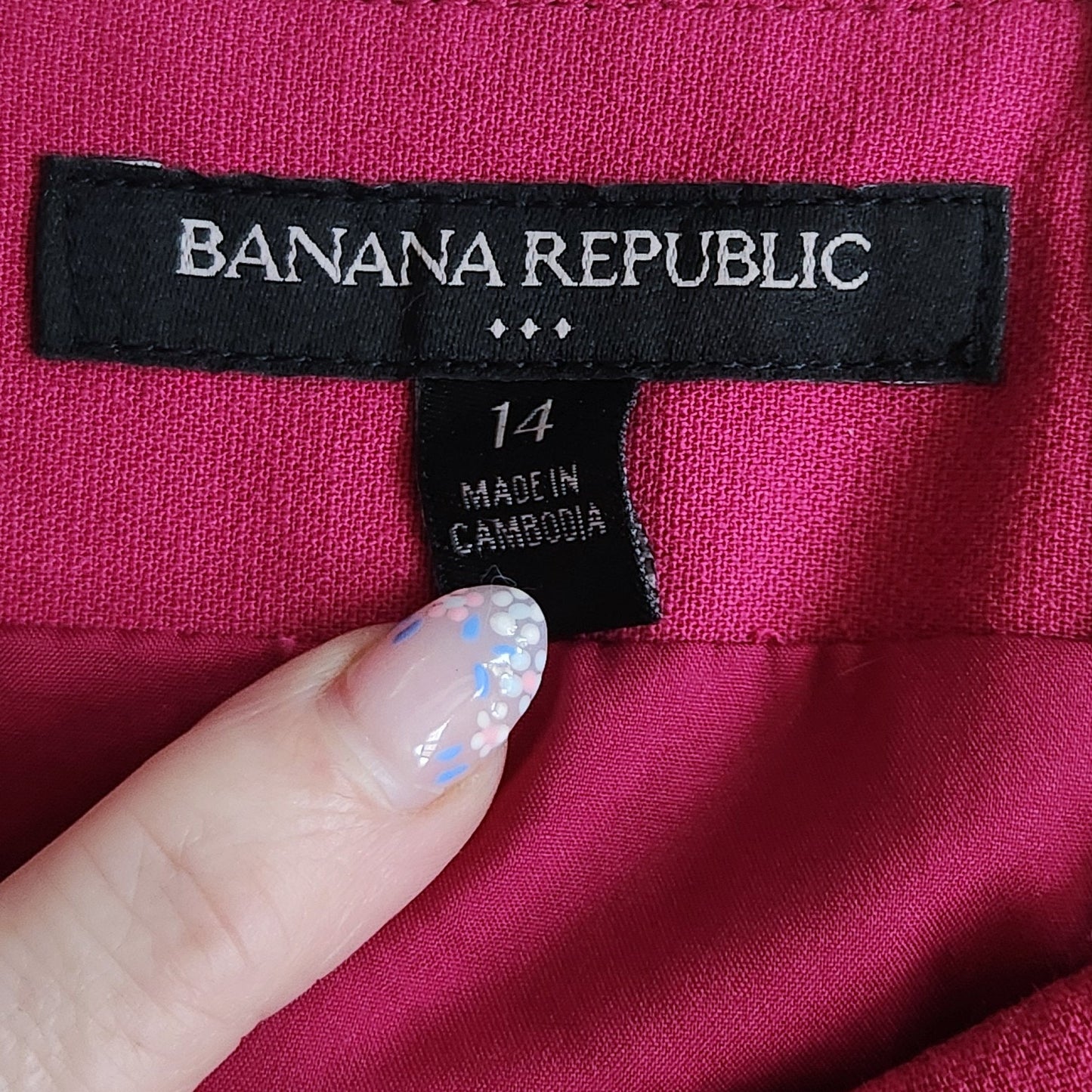 Banana Republic Ponte Seamed Pencil Skirt – Cerise Pink – Size 14 – NWT