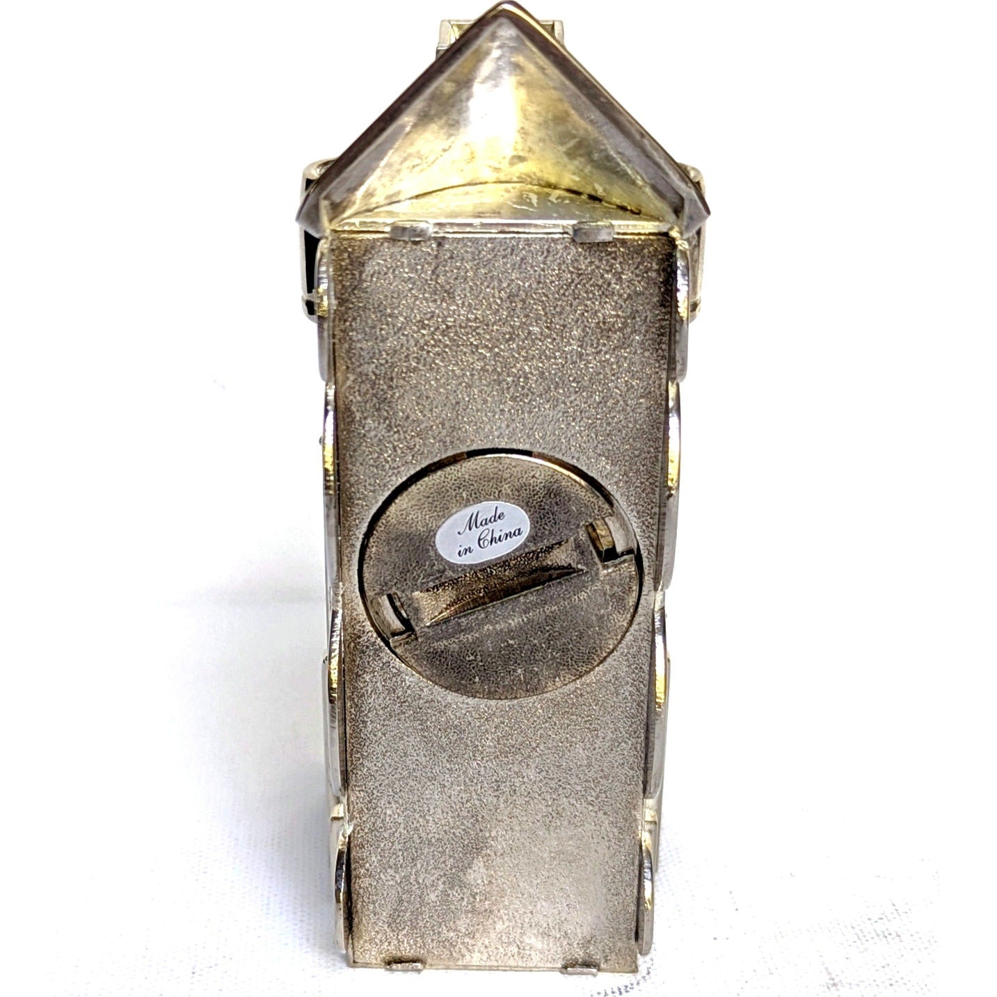 Vintage 1990s Silverplate Metal Train Coin Piggy Bank Collectible Keepsake "Dan"
