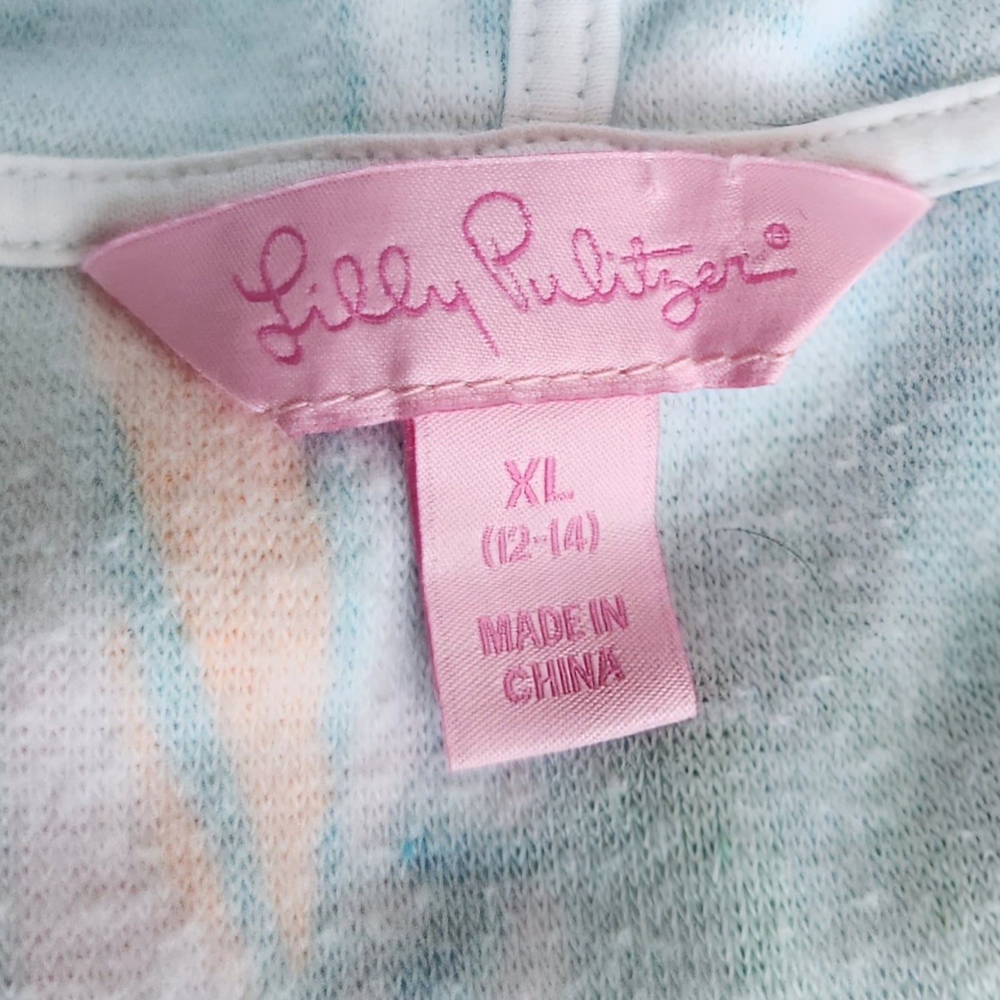 Lilly Pulitzer Girls Terry Lyra Hooded Swim Cover Up Beach Bae Size XL 12-14