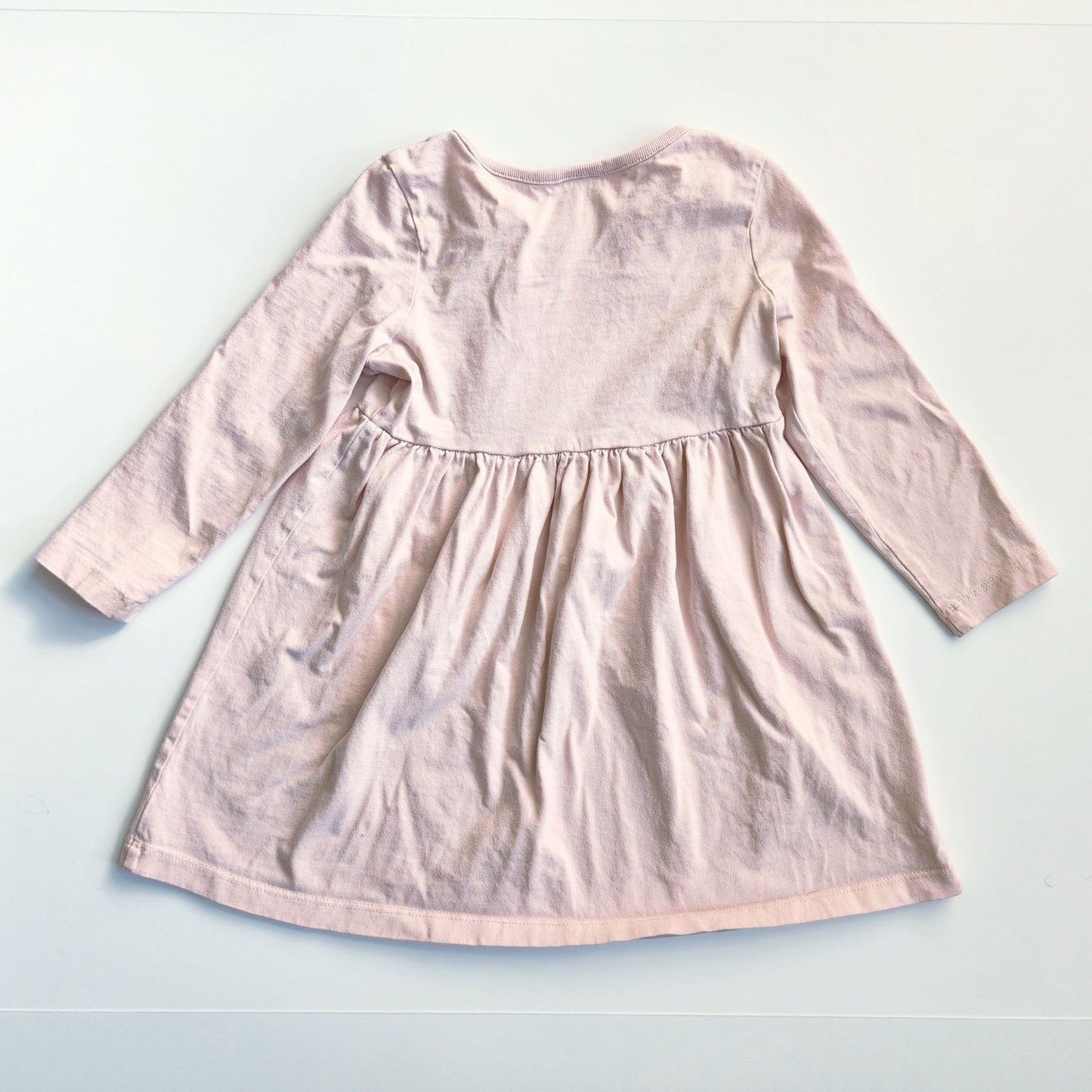 Hanna Andersson Character Dress Petal Pink Sparkly Silver Cat Size 3T | 90 cm