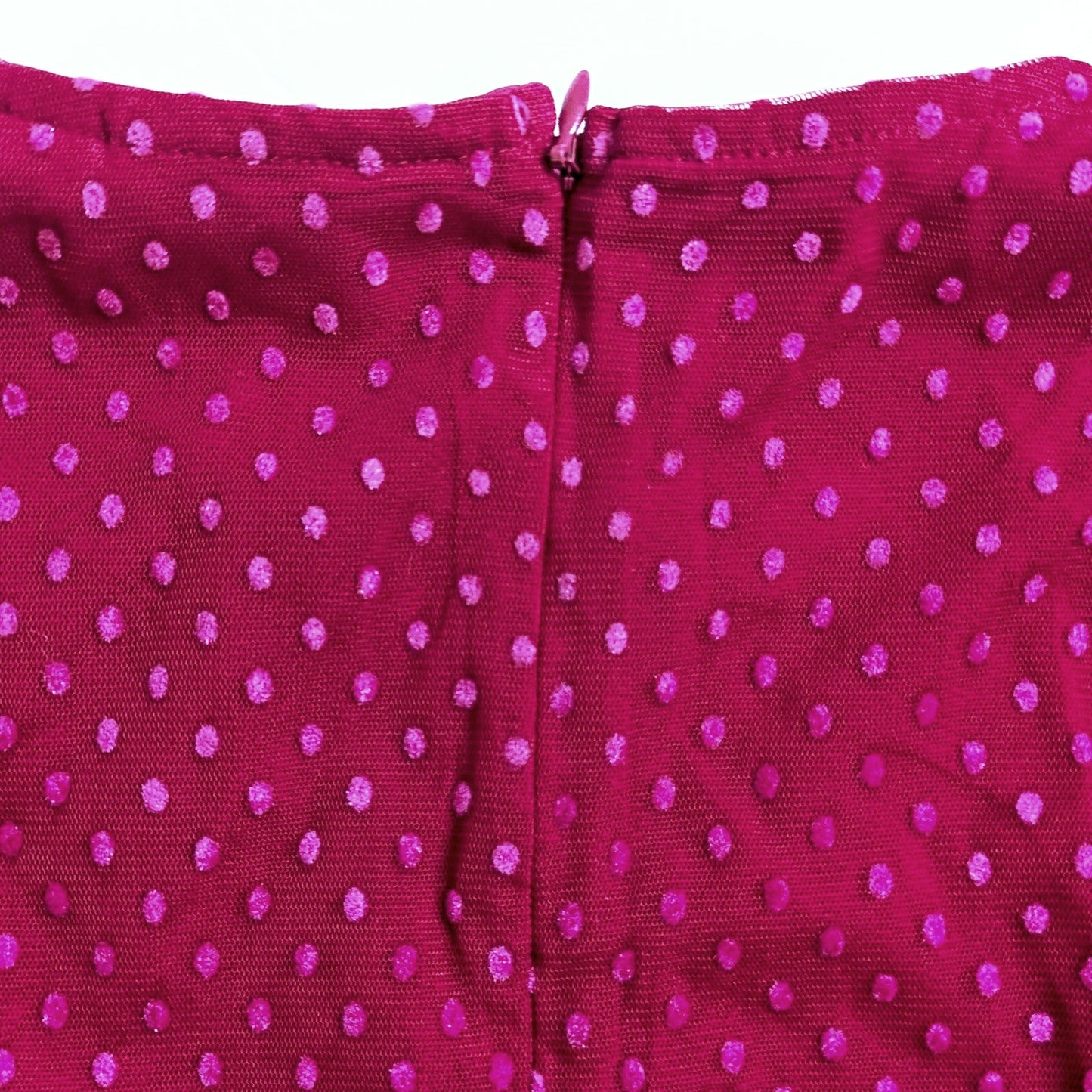 Mini Boden Girls Flocked Spot Winter Party Dress in Warm Cranberry Red – Size 13-14Y – NWT
