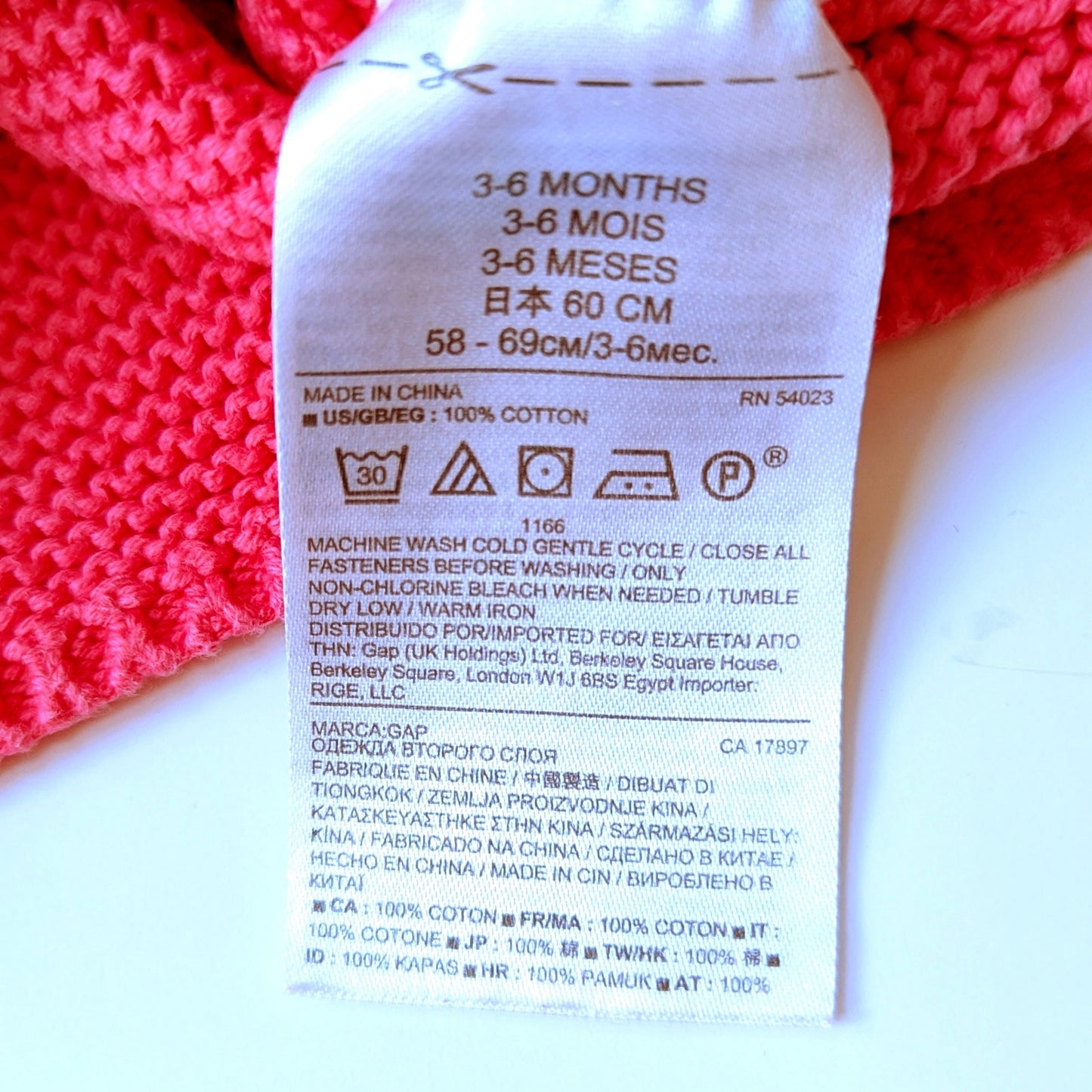 Baby Gap Baby Bear Cardigan Sz 3-6 mos | 58-69 cm Pink Cotton Knit Hooded Ears